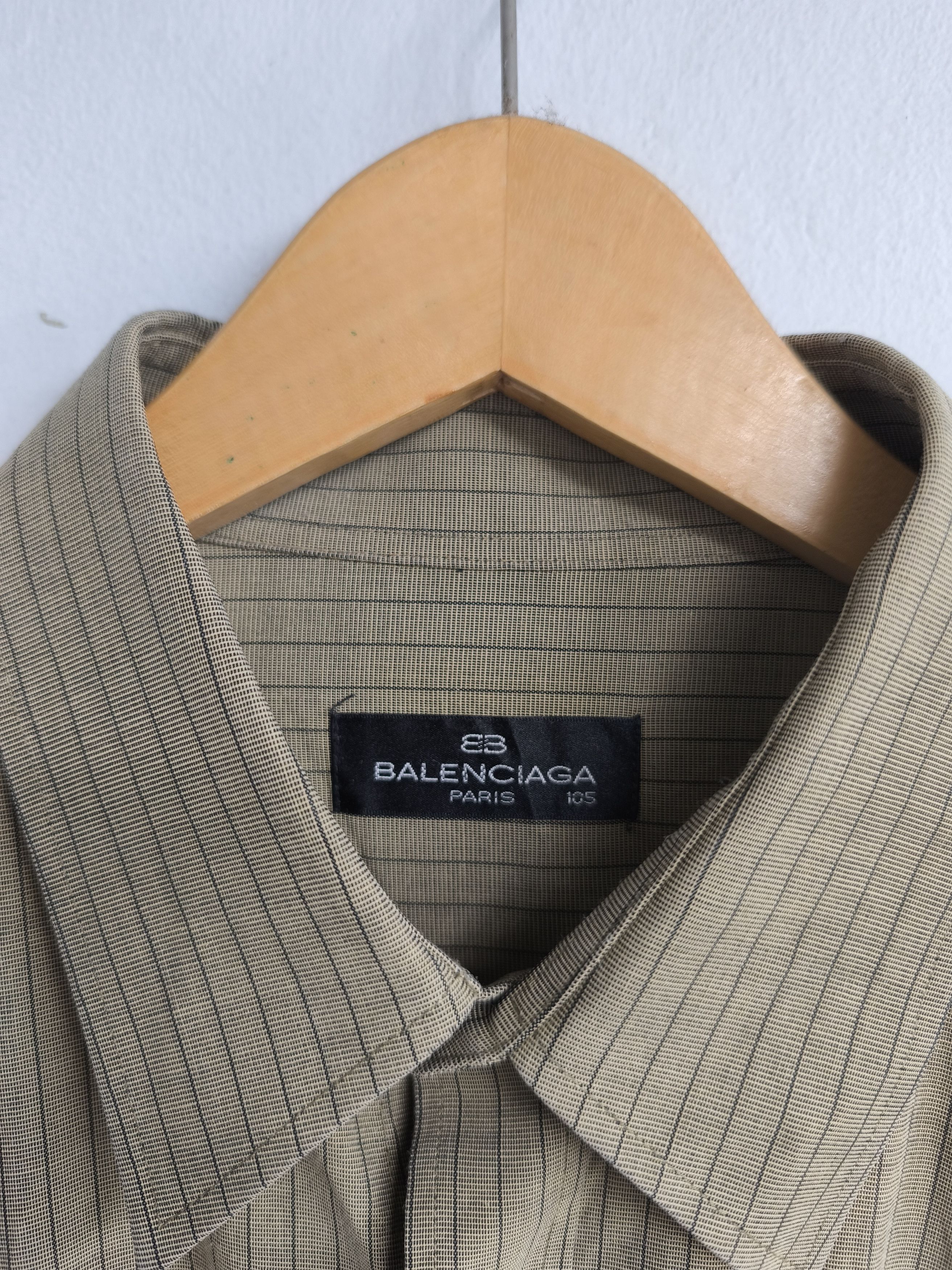Balenciaga × Designer Vintage Balenciaga stripe long Sleeve shirt Size US XL / EU 56 / 4 - 3 Thumbnail