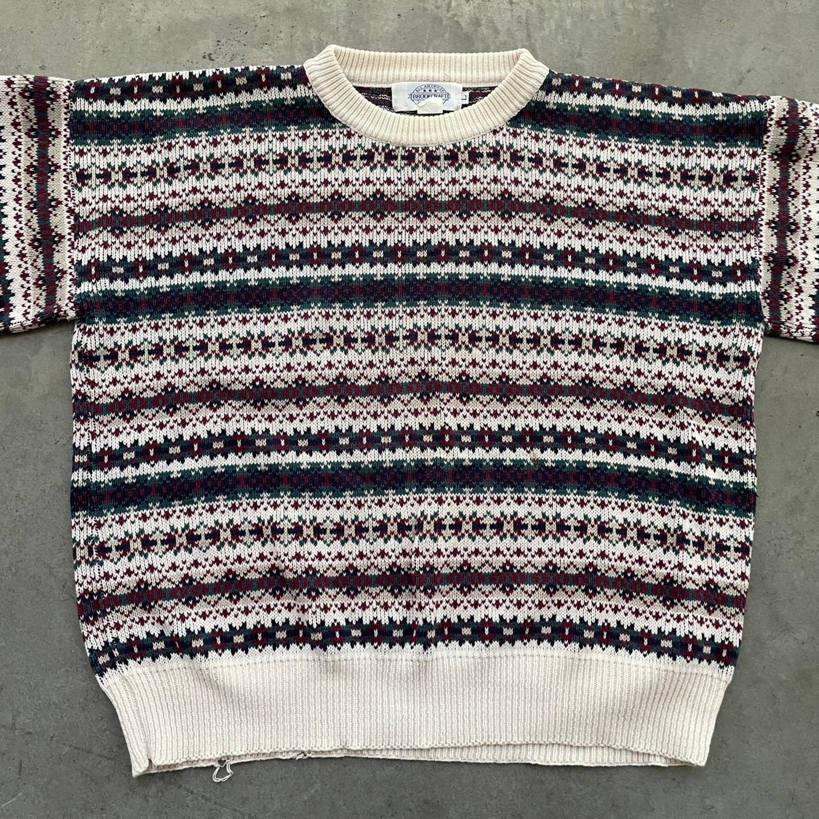 Vintage Vintage Brookcraft Patterned Pullover Knit Sweater Size US L / EU 52-54 / 3 - 2 Thumbnail