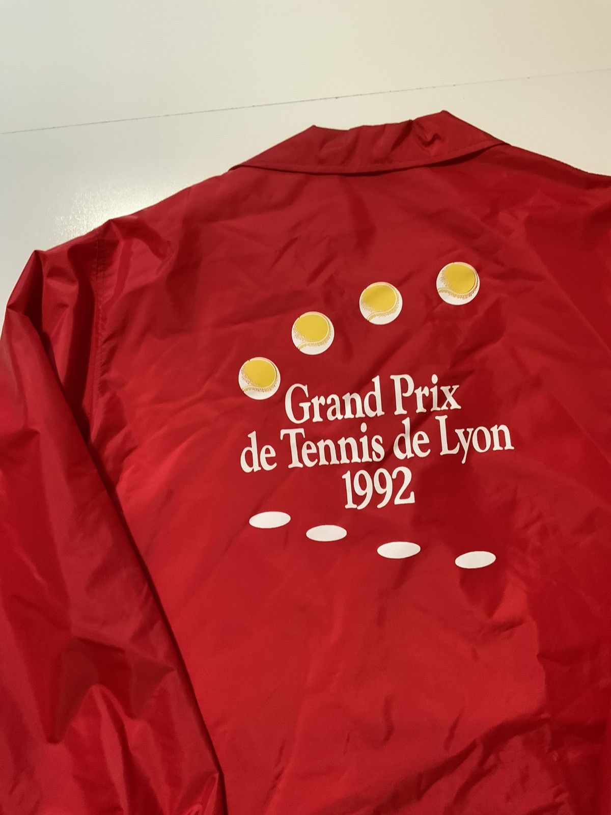 Vintage Vintage 1992 Grand Prix De Tennis De Lyon ATP Open Jacket Size US XL / EU 56 / 4 - 9 Thumbnail