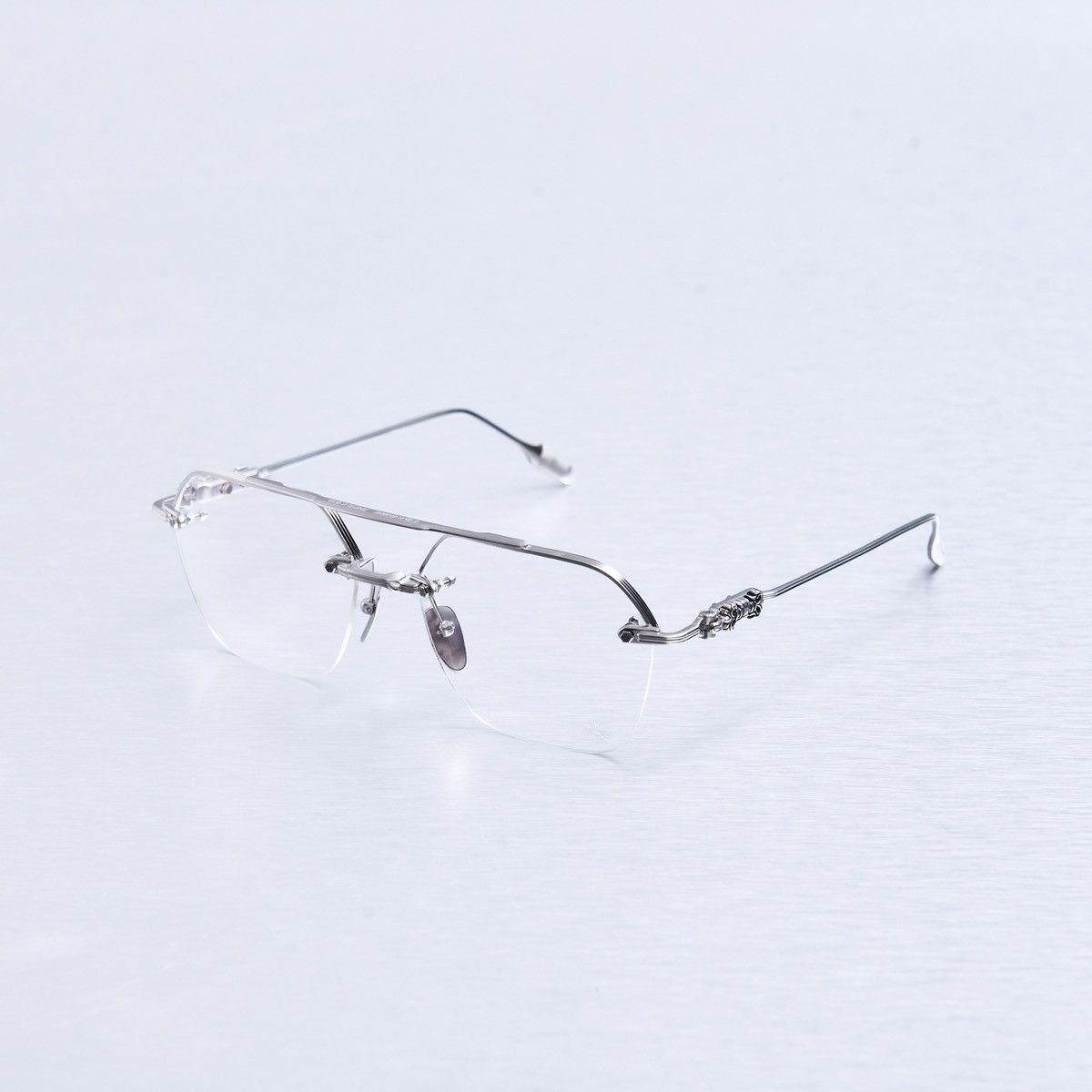 Chrome Hearts CHROME HEARTS FLUID BRUSHED SILVER GLASSES Size ONE SIZE - 1 Thumbnail