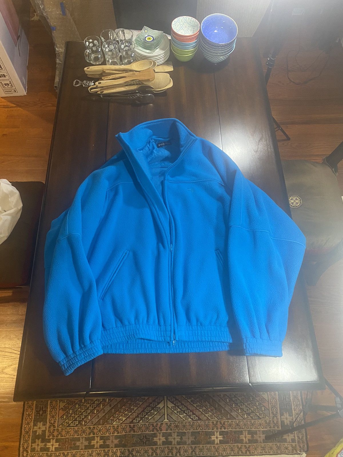 Balenciaga Balenciaga Blue Oversized Tracksuit Fleece Jacket Size US M / EU 48-50 / 2 - 4 Thumbnail