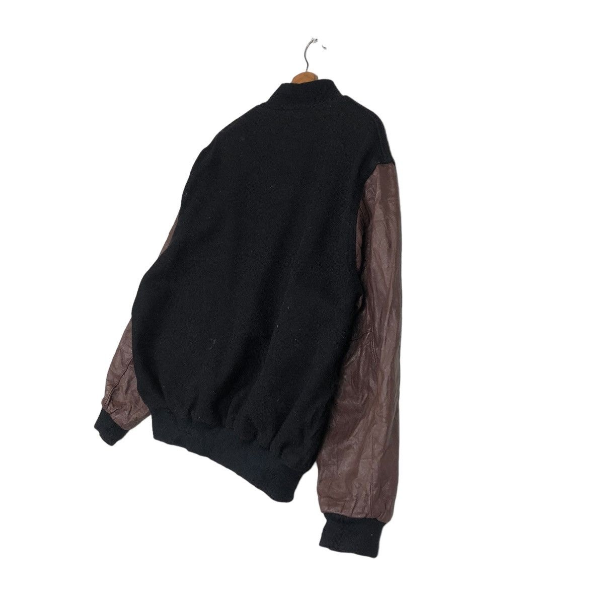 Vintage 📌VINTAGE VARSITY LEATHER JACKET SPORTING GOOD ISSEY MIYAKE Size US XL / EU 56 / 4 - 4 Thumbnail