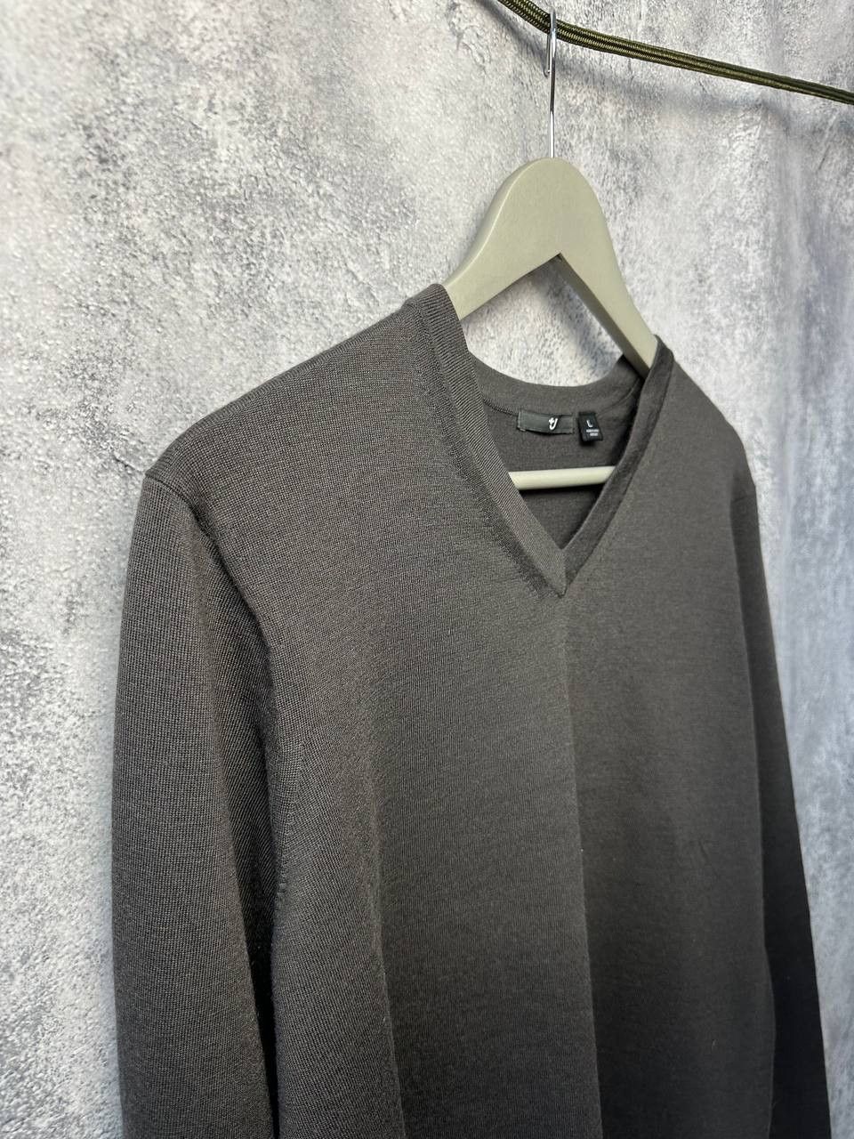 Jil Sander × Uniqlo Jil Sander Uniqlo J+ V-Neck Wool Sweater Jumper Pullover Size US L / EU 52-54 / 3 - 4 Thumbnail