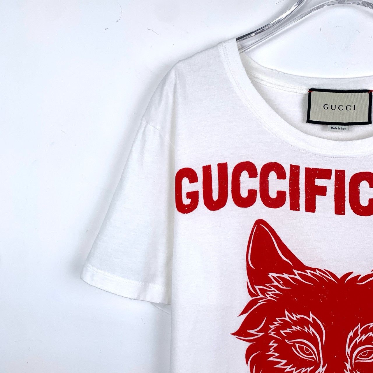 Gucci Gucci Logo Graphic Cotton Crewneck T-Shirt (Size S) Size S / US 4 / IT 40 - 6 Thumbnail