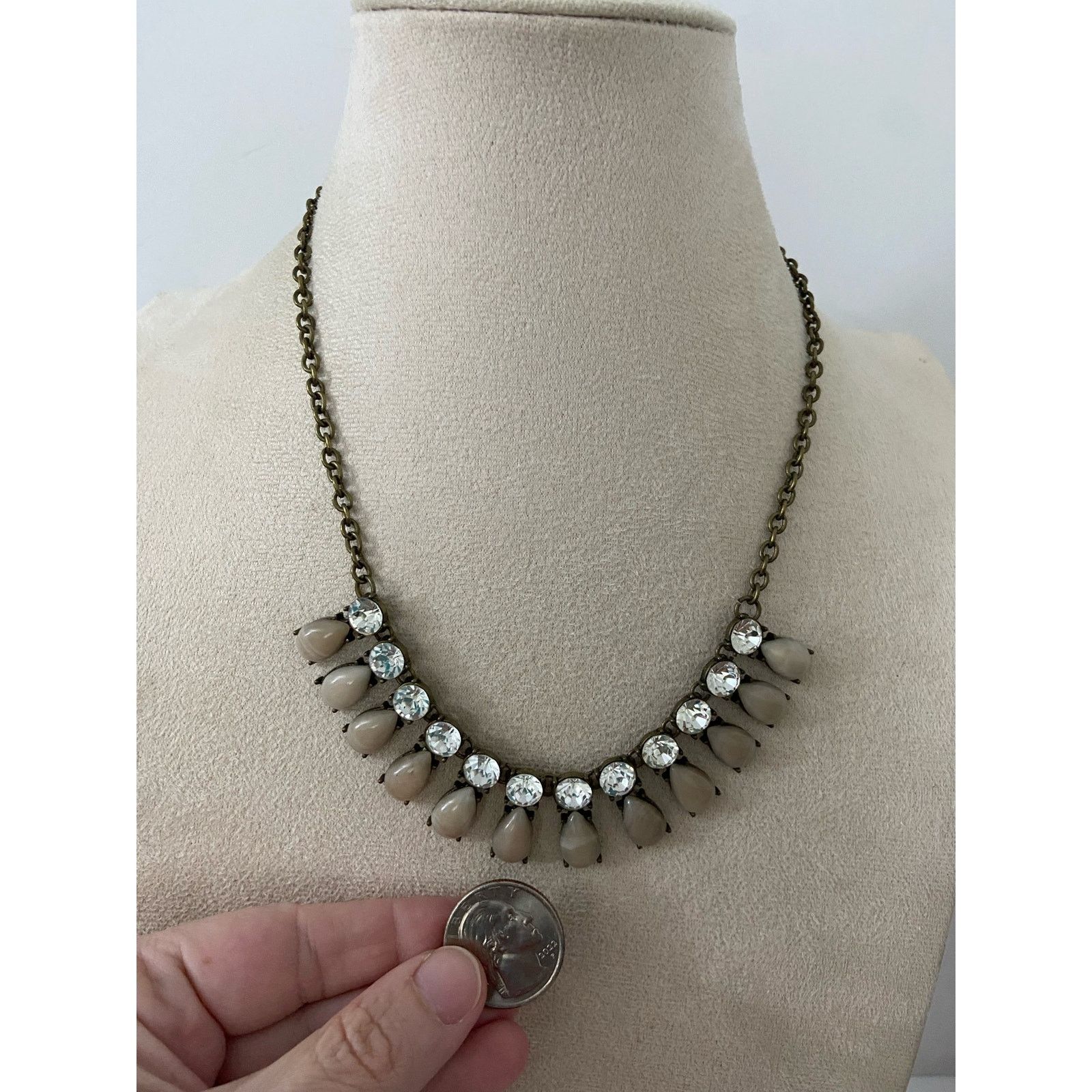 Loft Loft rhinestone bib necklace Size ONE SIZE - 2 Thumbnail