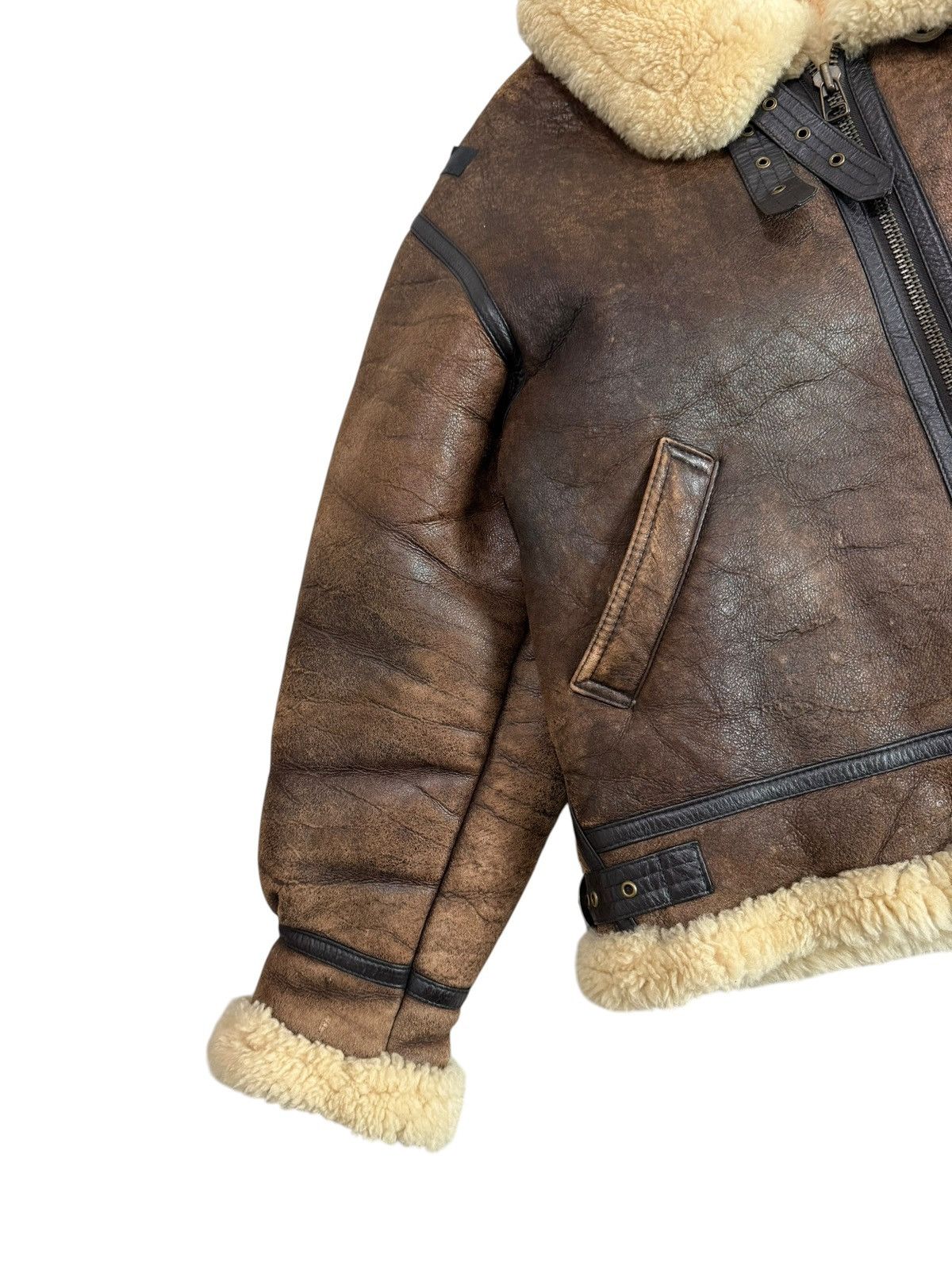 Schott B3 Jacket Sheep Skin Genuine Shearling Texas Tanning Size US XL / EU 56 / 4 - 3 Thumbnail