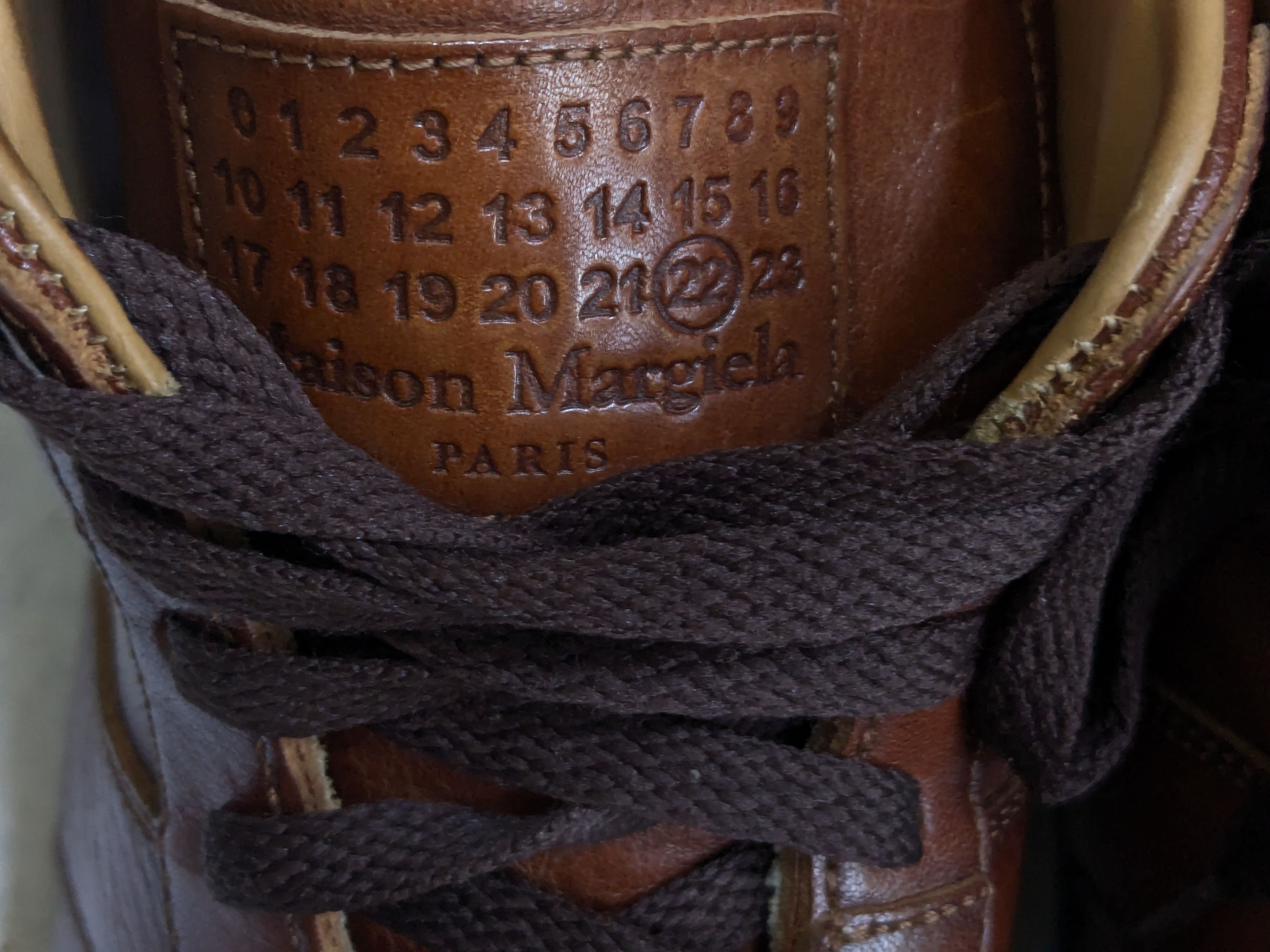 Maison Margiela Maison Margiela Replica GAT Brown 12 45 High Tops Leather Size US 12 / EU 45 - 8 Thumbnail