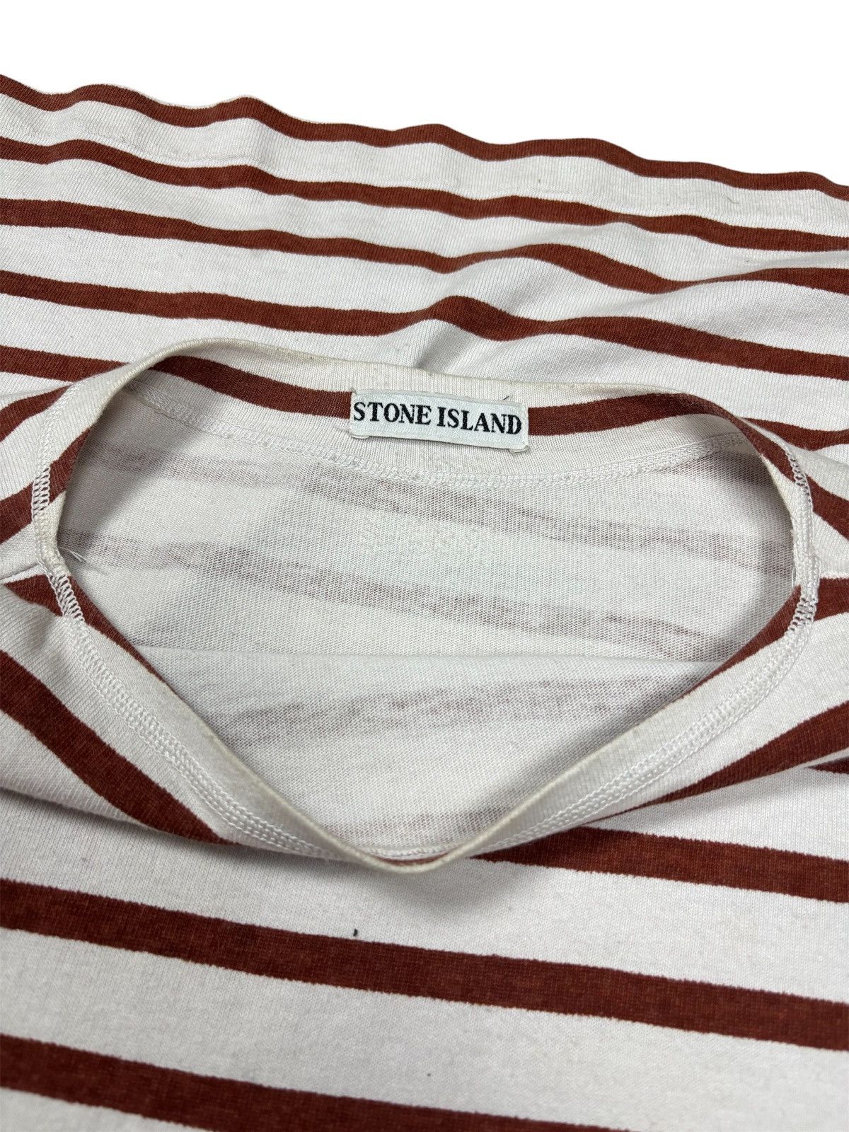 Stone Island VINTAGE STONE ISLAND SPELL OUT STRIPED LONGSHIRT 1989 Size US M / EU 48-50 / 2 - 7 Thumbnail