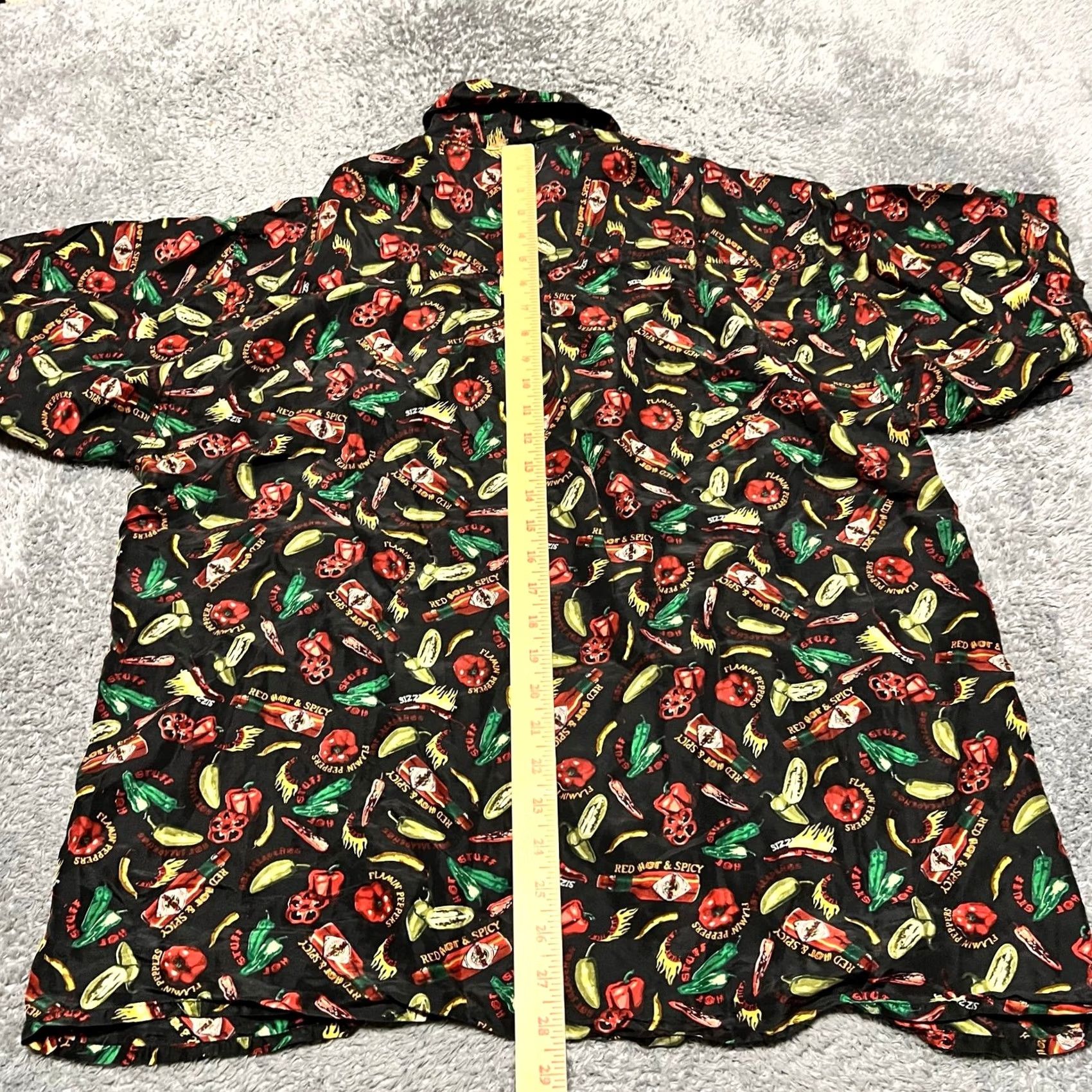 Vintage VINTAGE Addiction Shirt Mens Medium Short Sleeve Button Silk Hot Sauce Pepper Black M Mens Size US M / EU 48-50 / 2 - 5 Thumbnail