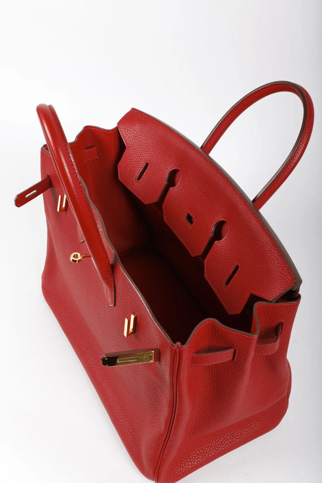 Hermes Hermès Birkin 35 Rouge Casaque Clemence GHW Size ONE SIZE - 15 Thumbnail