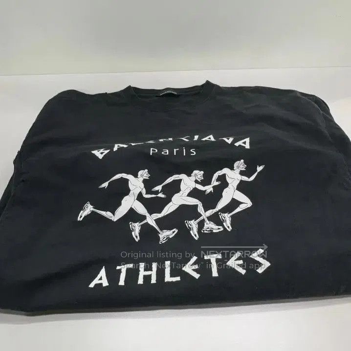 Balenciaga Balenciaga Black Marathon Graphic T. Size US M / EU 48-50 / 2 - 4 Thumbnail