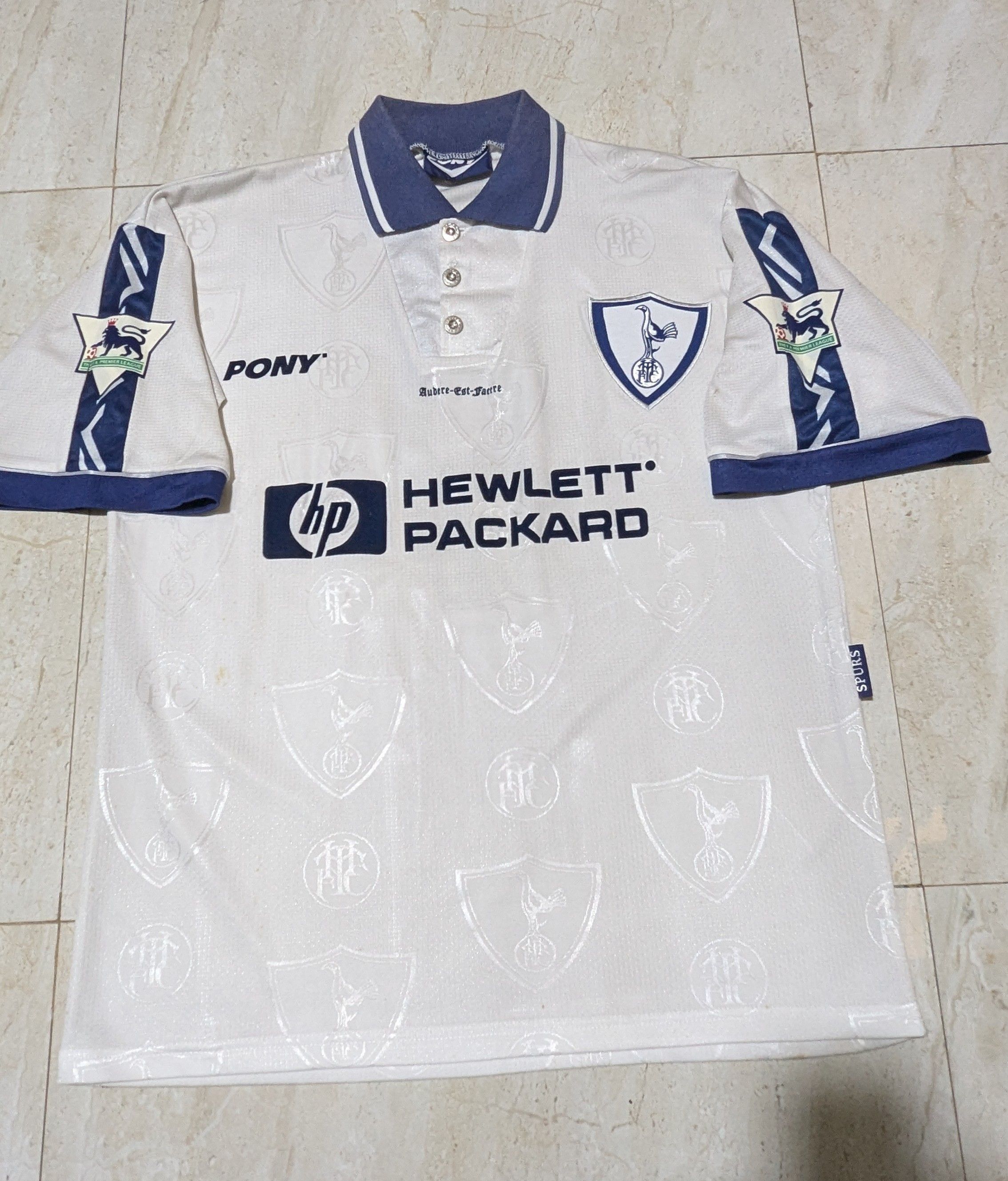 PONY Tottenham Hotspur 1995 home Anderton jersey football shirt Size US L / EU 52-54 / 3 - 1 Thumbnail