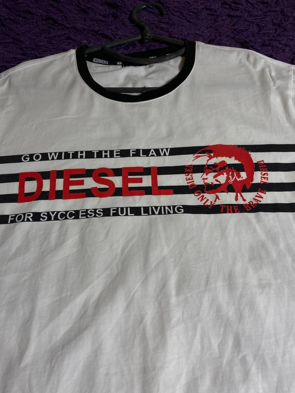 Diesel 90s Central Swoosh Vintage Y2K Oversized Retro T-Shirt Size US M / EU 48-50 / 2 - 10 Thumbnail