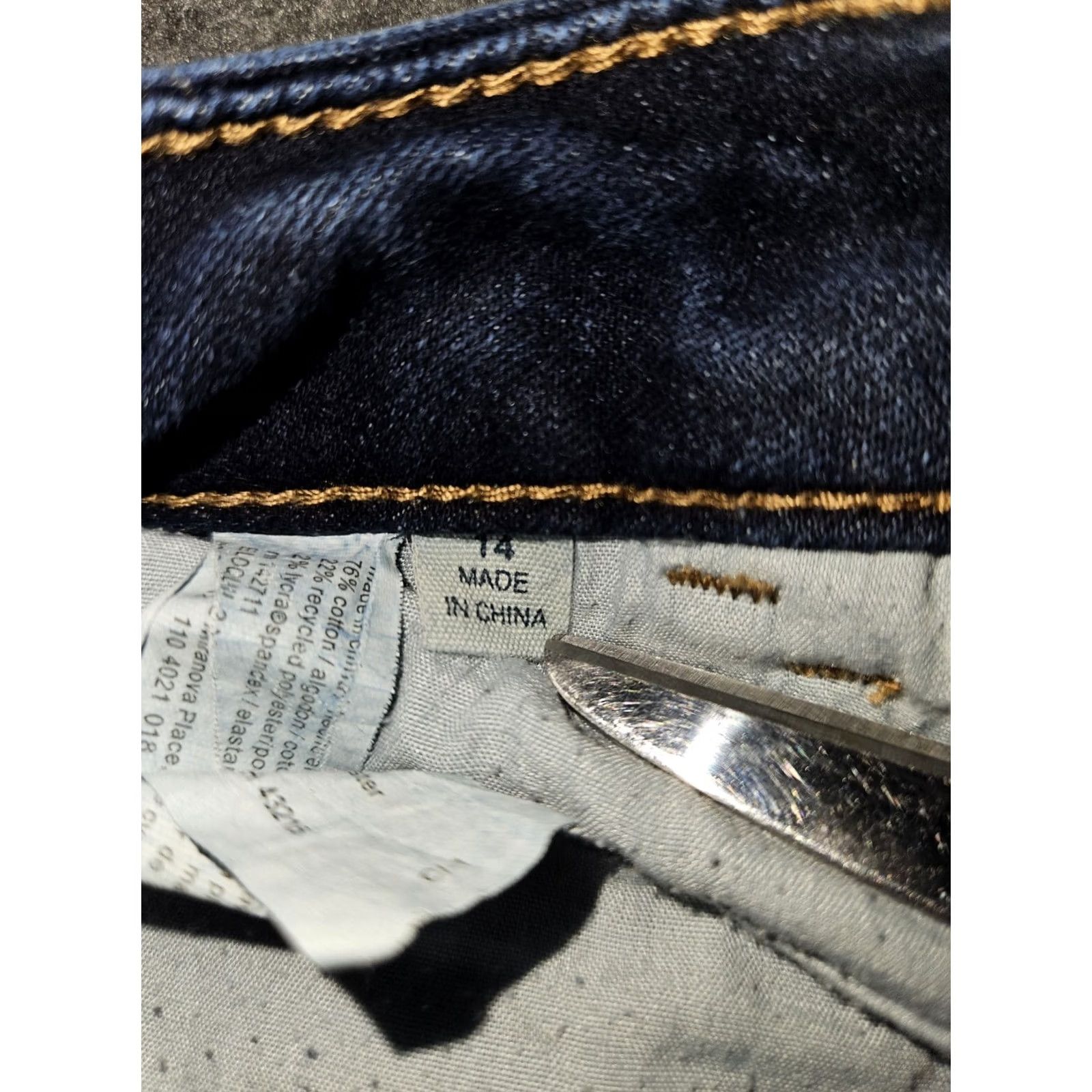 Vintage VINTAGE Eloquii Ankle Jeans Women's 14 Straight High Rise Blue Stretch Casual Preppy Mens? Size 36" / US 14 / IT 50 - 3 Thumbnail