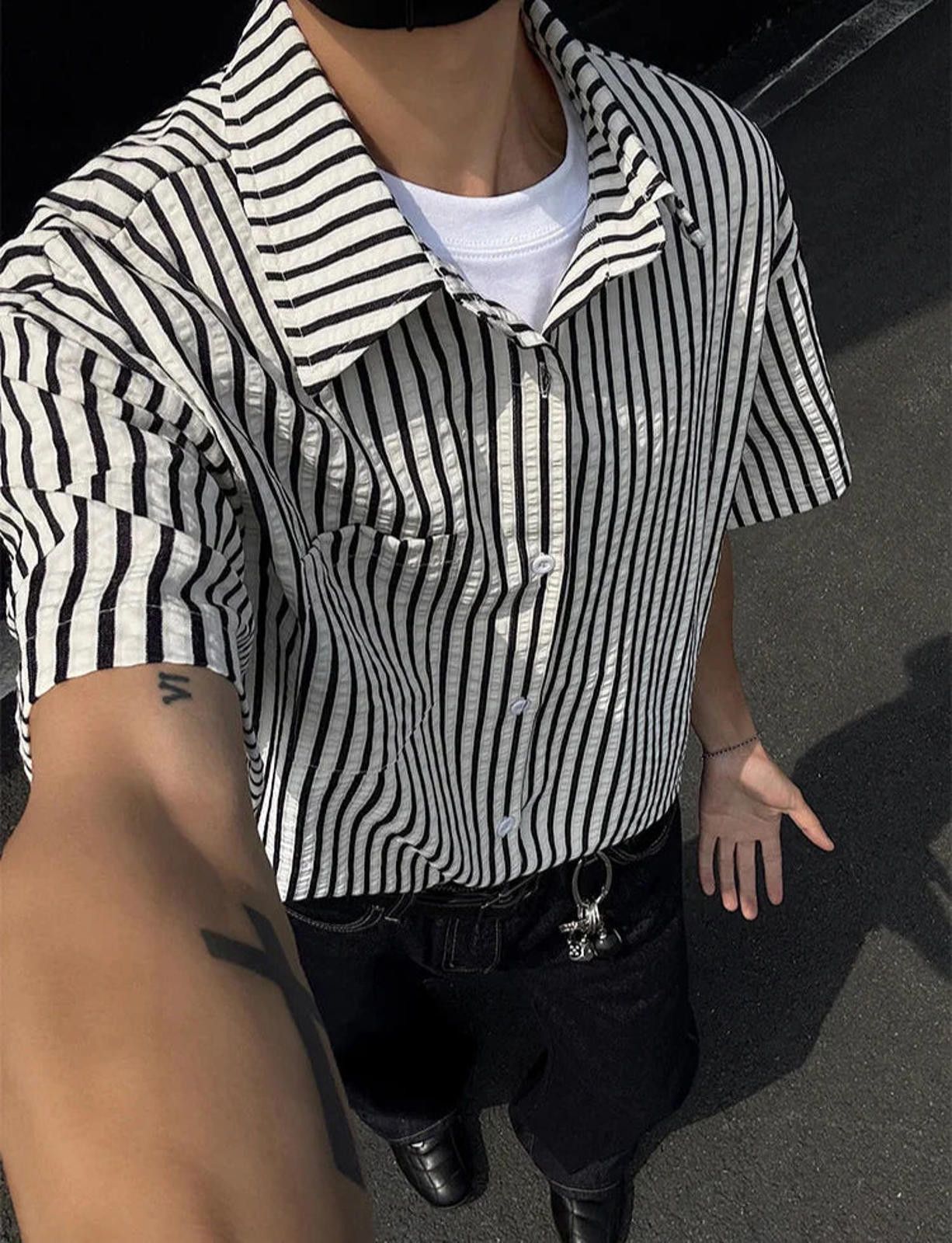Other Striped Short Sleeve Shirt Size US M / EU 48-50 / 2 - 5 Thumbnail
