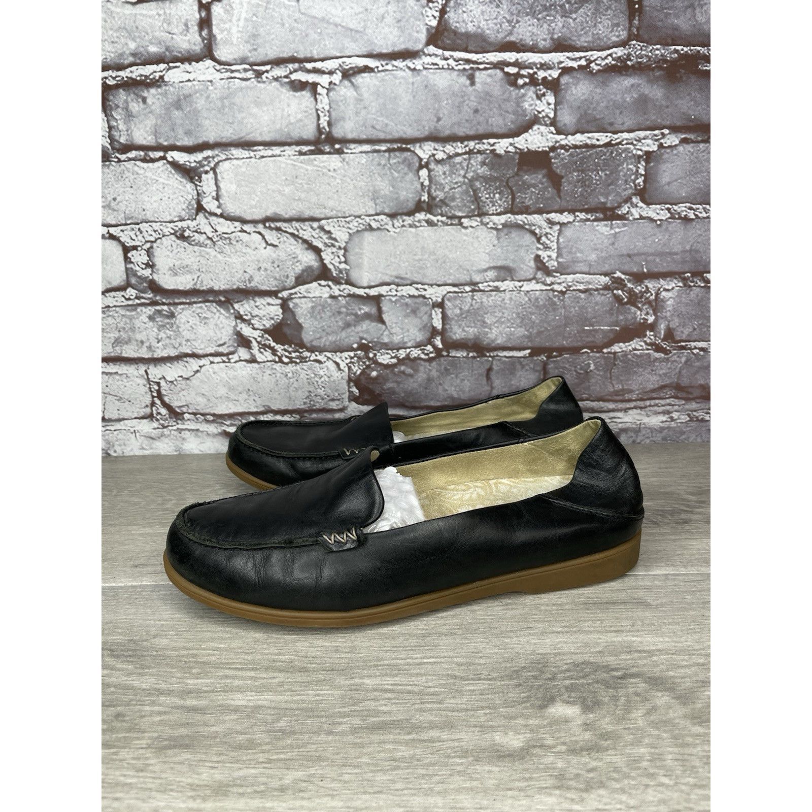 Olukai OluKai Kiele Black Leather Loafer Convertible Slip On Flats Size US 9 / IT 39 - 9 Thumbnail
