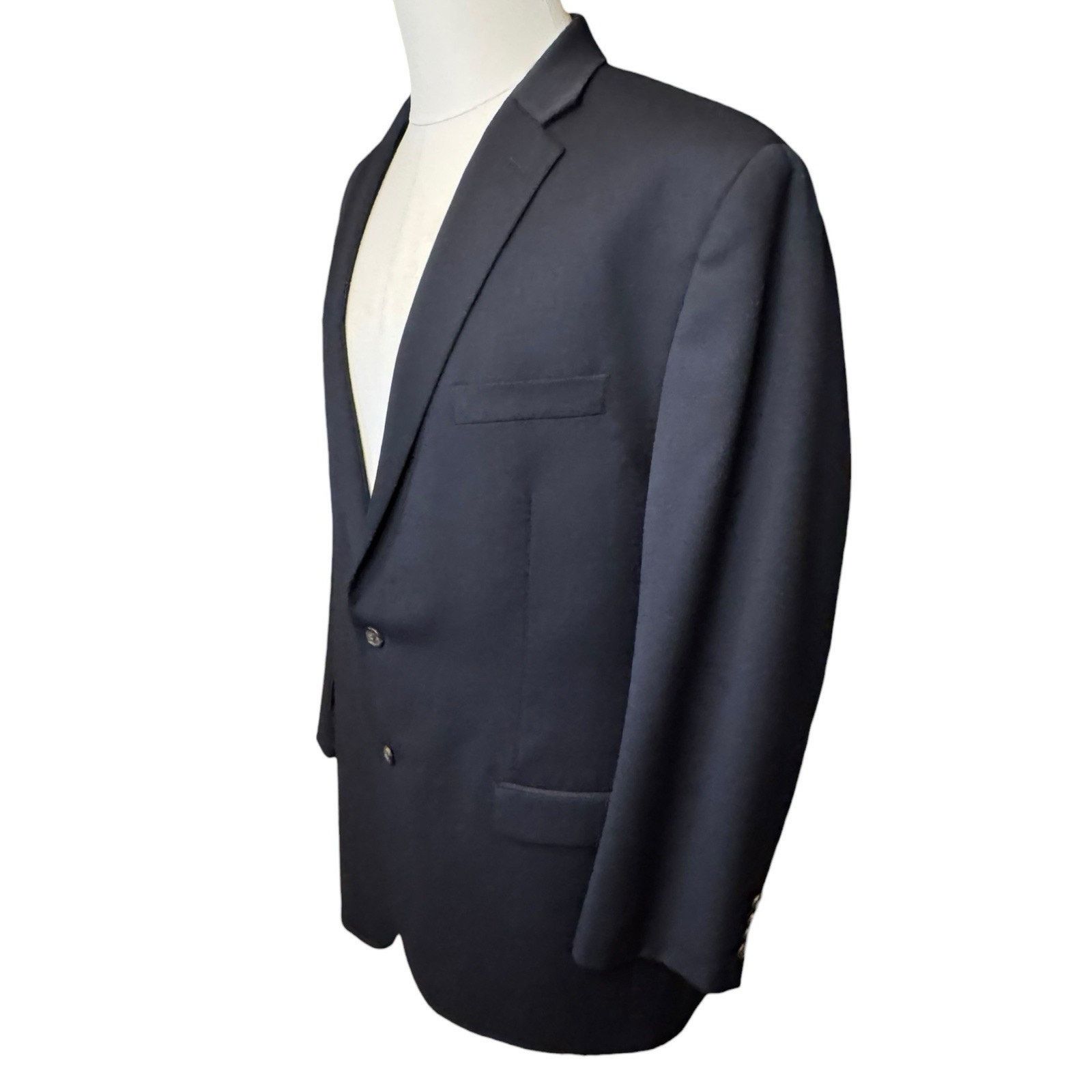 Lauren Ralph Lauren Ralph Lauren Men’s 44L Wool Navy Blue Sport Coat Blazer Size 44L - 2 Thumbnail