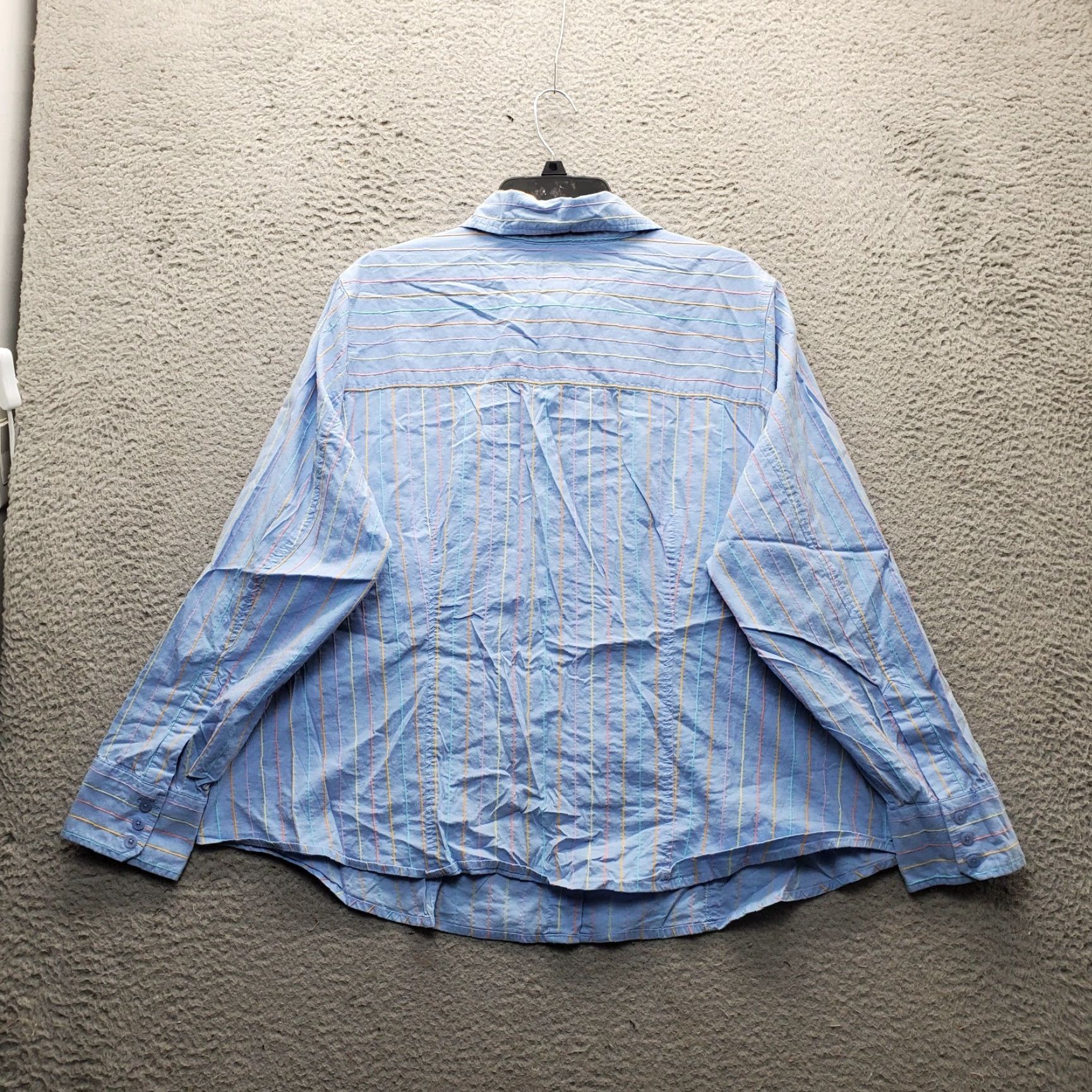 Talbots VINTAGE Talbots Shirt Womens 2X Striped Long Sleeve Button-Up EUC Size XXL / US 16-18 / IT 52-54 - 2 Thumbnail