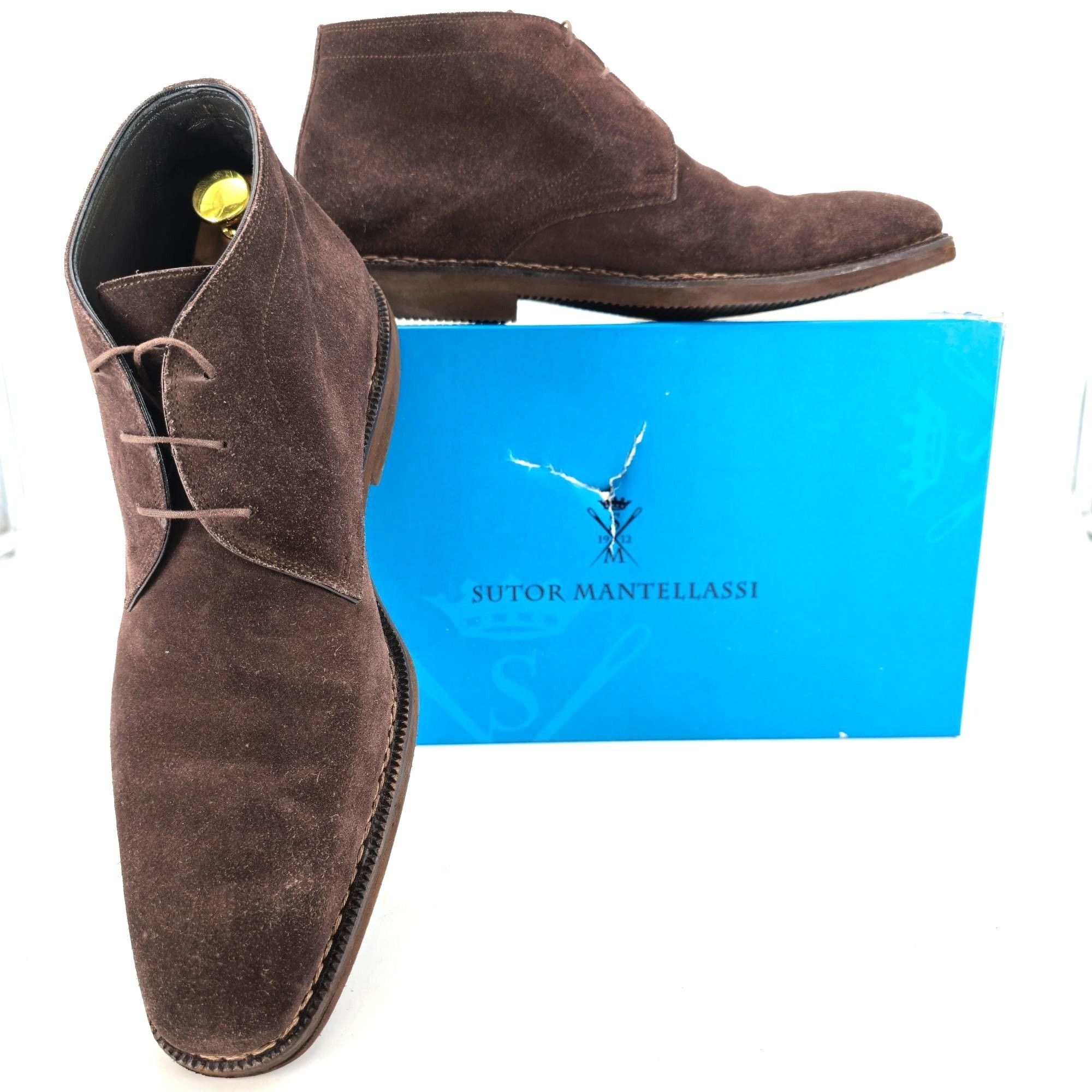 Sutor Mantellassi $500 Sutor Mantellassi Italian Mens 11 Brown Suede Leather Size US 11 / EU 44 - 1 Thumbnail