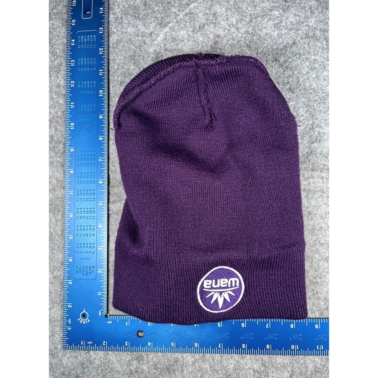 Vintage Wana Beanie Unisex One Size Purple Knit Logo Stretch Winter Casual Size ONE SIZE - 5 Thumbnail