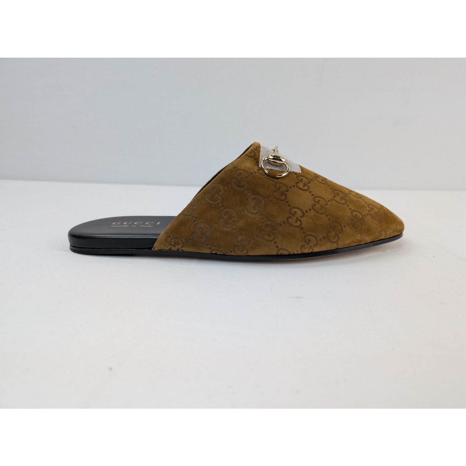 Gucci o1rshd1 men's GG Monogram Horsebit mules Slippers in brown Size US 9.5 / EU 42-43 - 4 Thumbnail