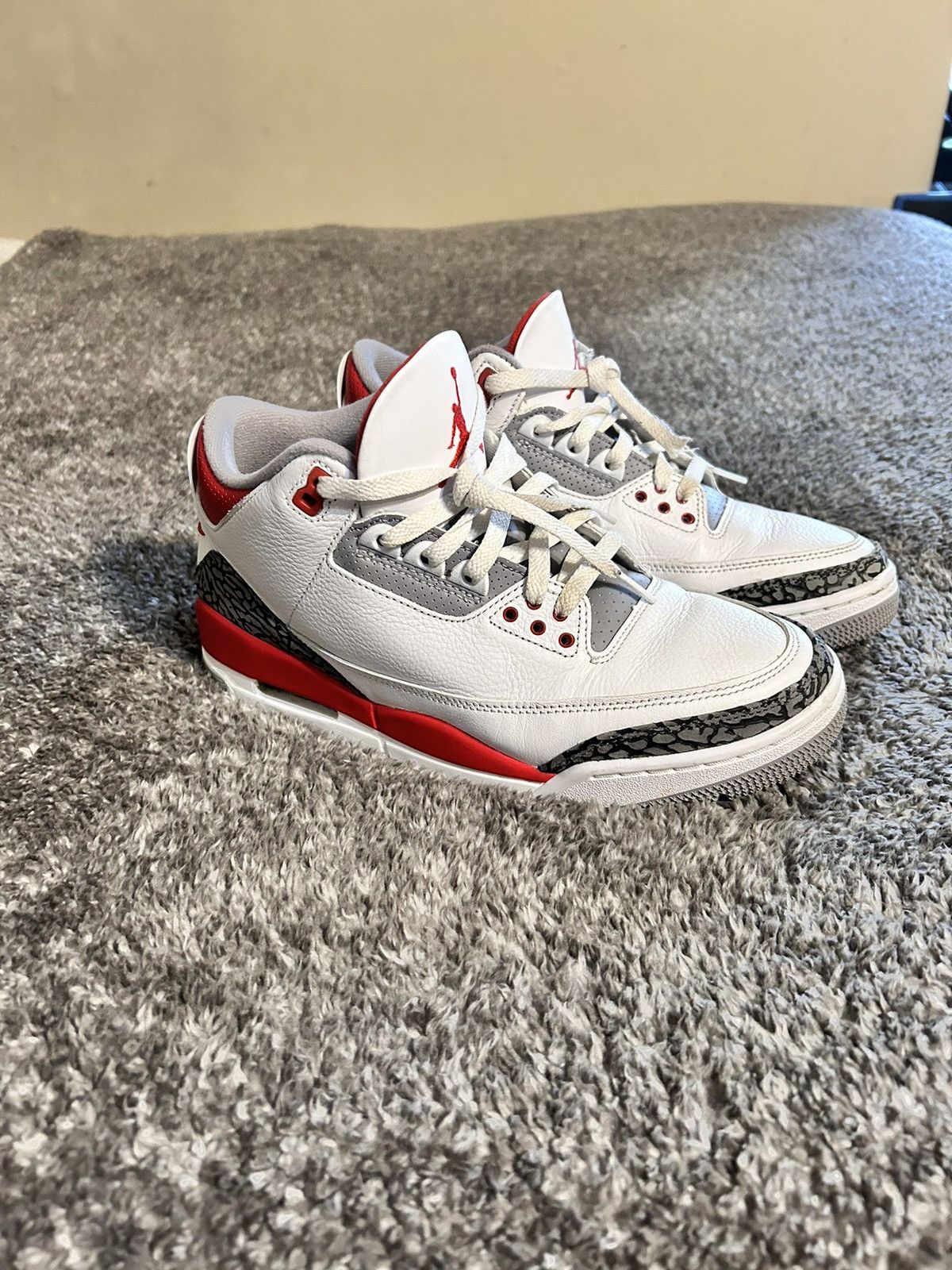image of Jordan Brand 3 “Fire Red” Shoes, Men's (Size 9)