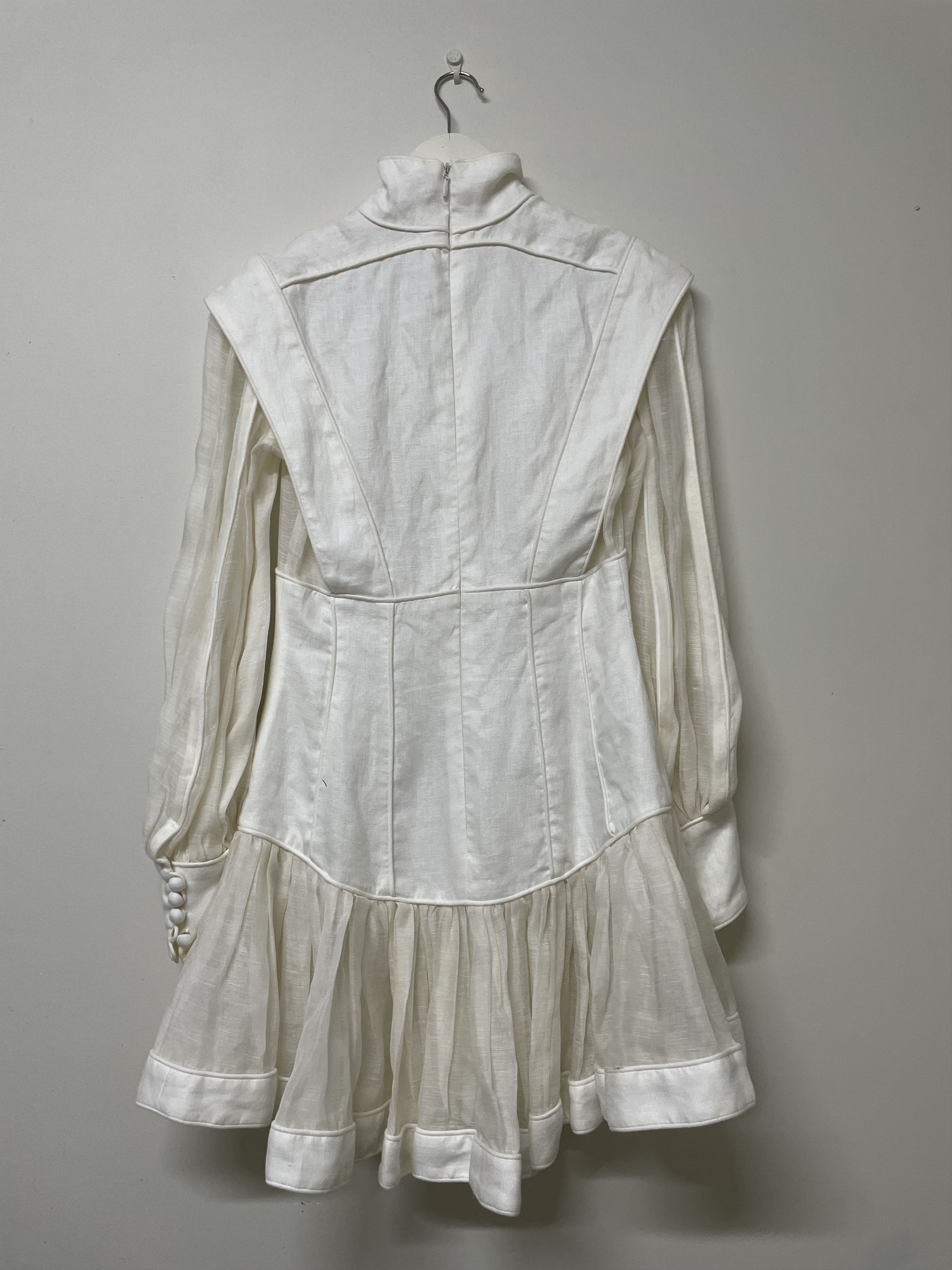 Zimmermann GLASSY LONG SLEEVED MINI DRESS | Grailed