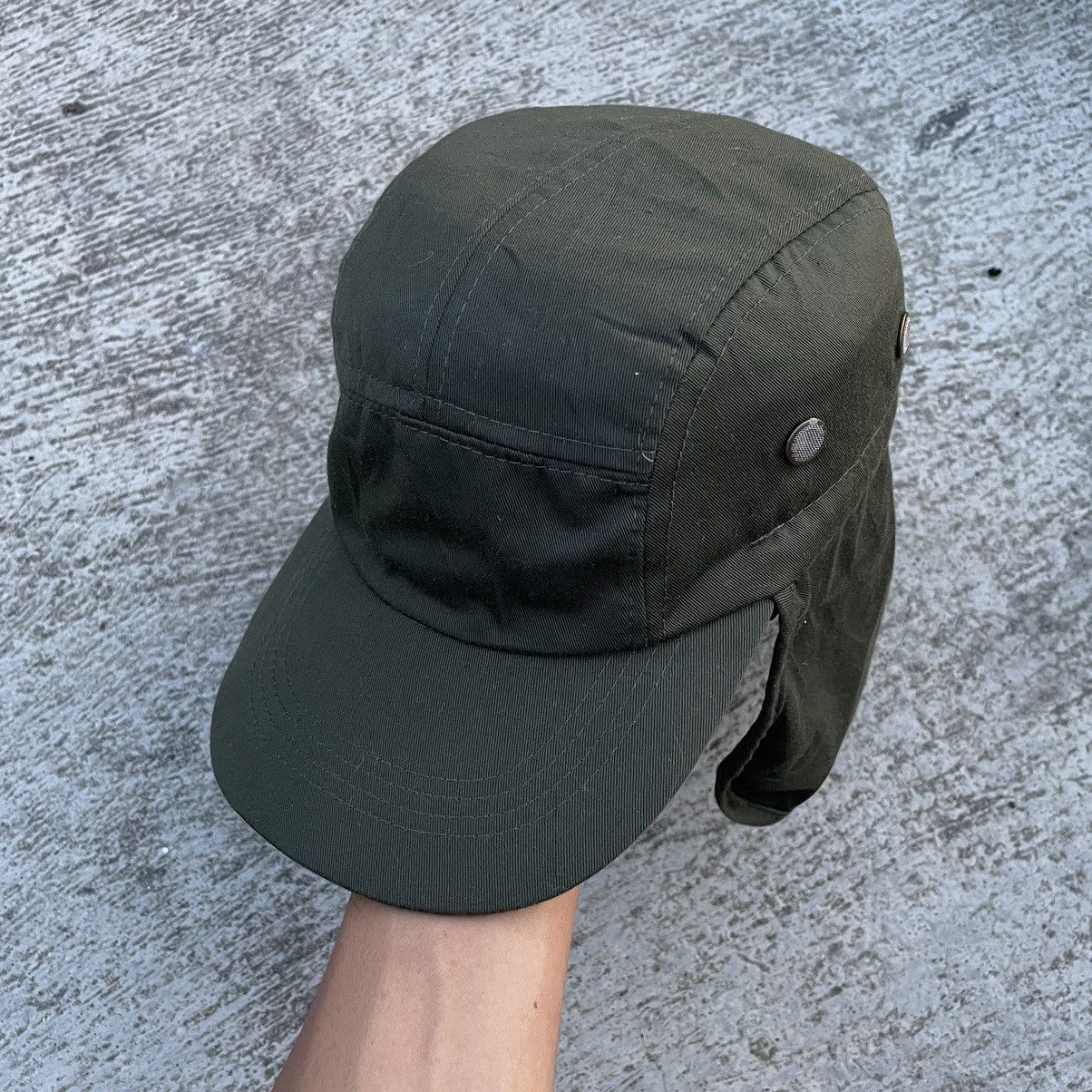Army camp hat with hidden sun shield