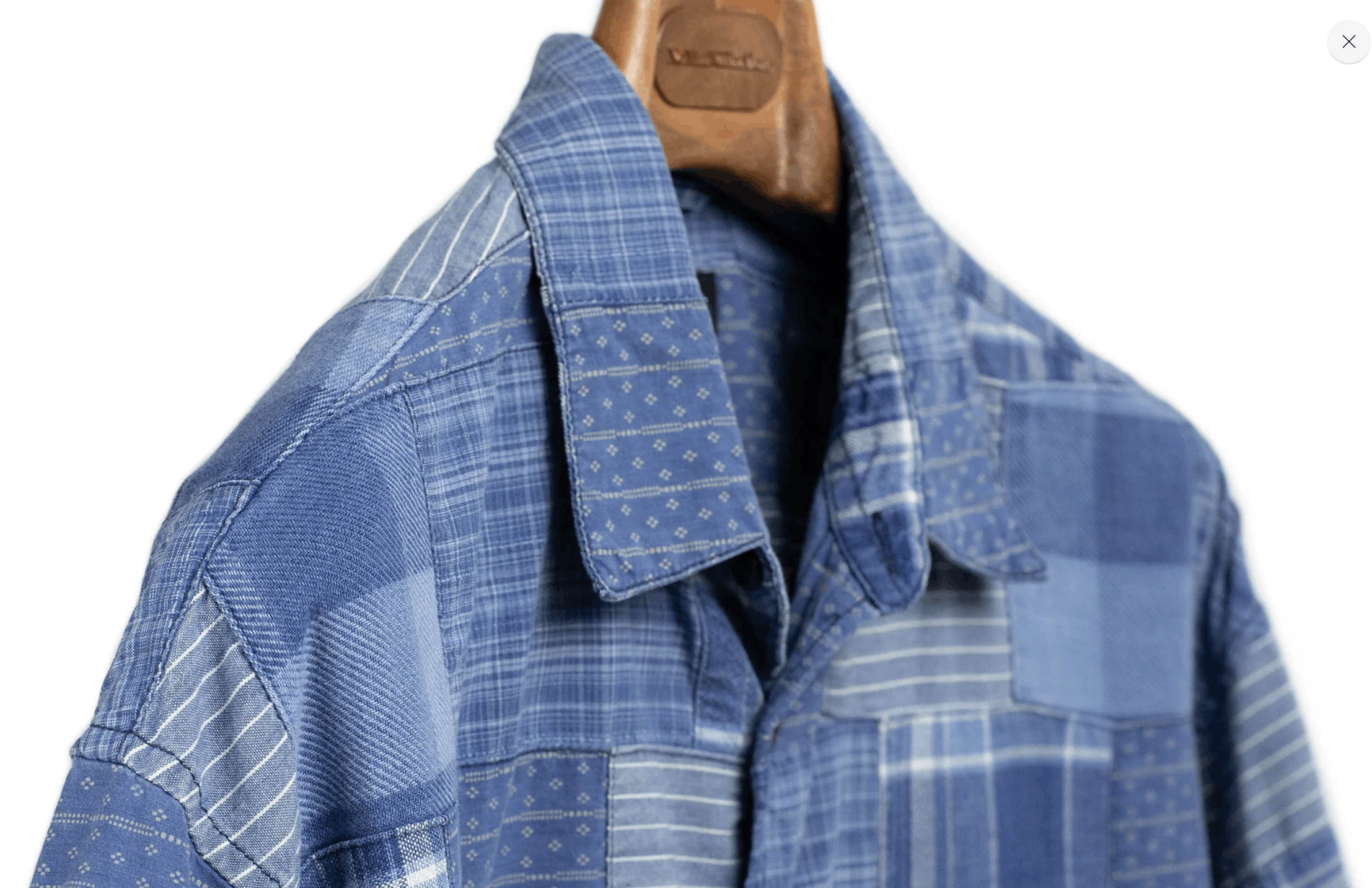 Monitaly Monitaly Short Sleeved Shirt Indigo Patchwork M Size US M / EU 48-50 / 2 - 5 Thumbnail
