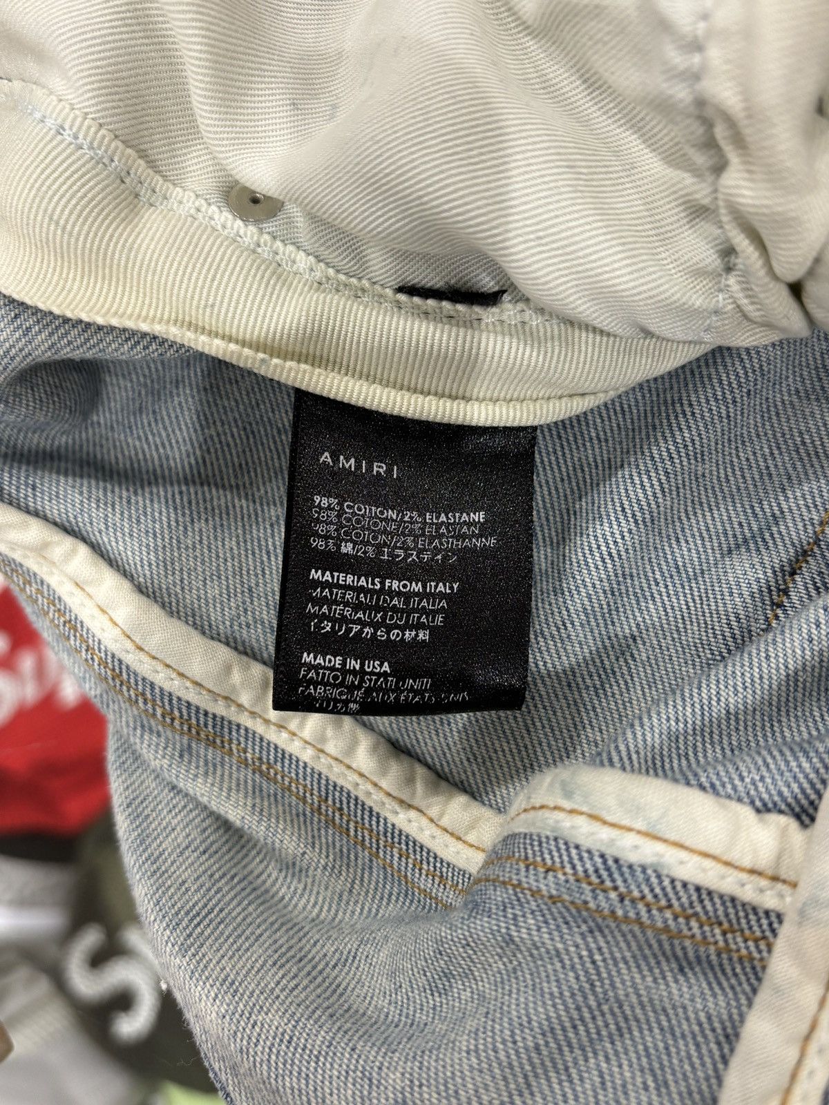 Amiri Amiri Thrasher Jeans Light Wash Size: 34 Size US 34 / EU 50 - 5 Thumbnail