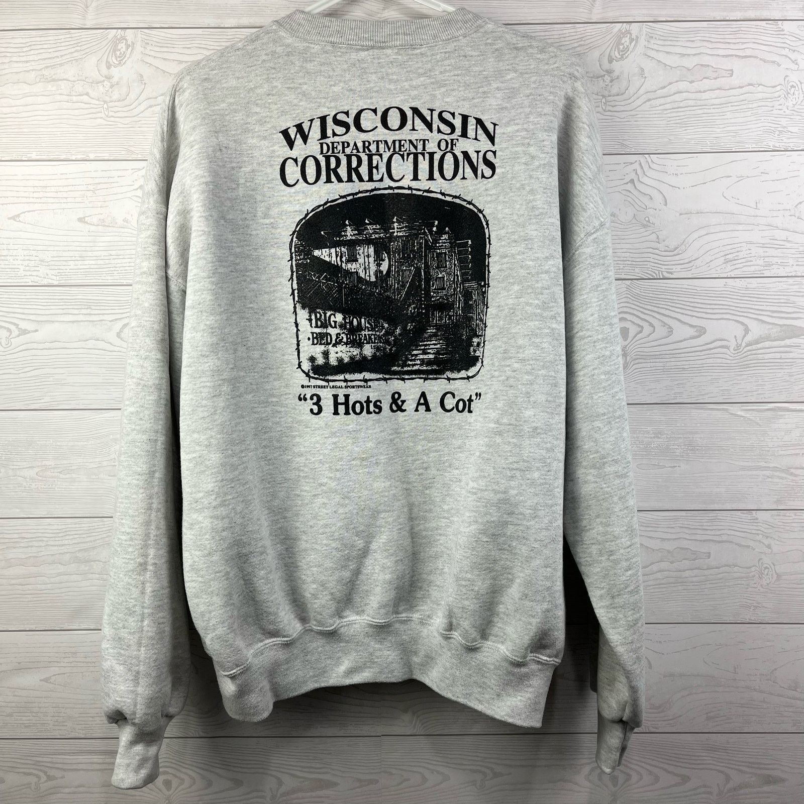 Jerzees Vintage 1997 Wisconsin Department of Corrections Sweater XL Size XL / US 12-14 / IT 48-50 - 10 Thumbnail