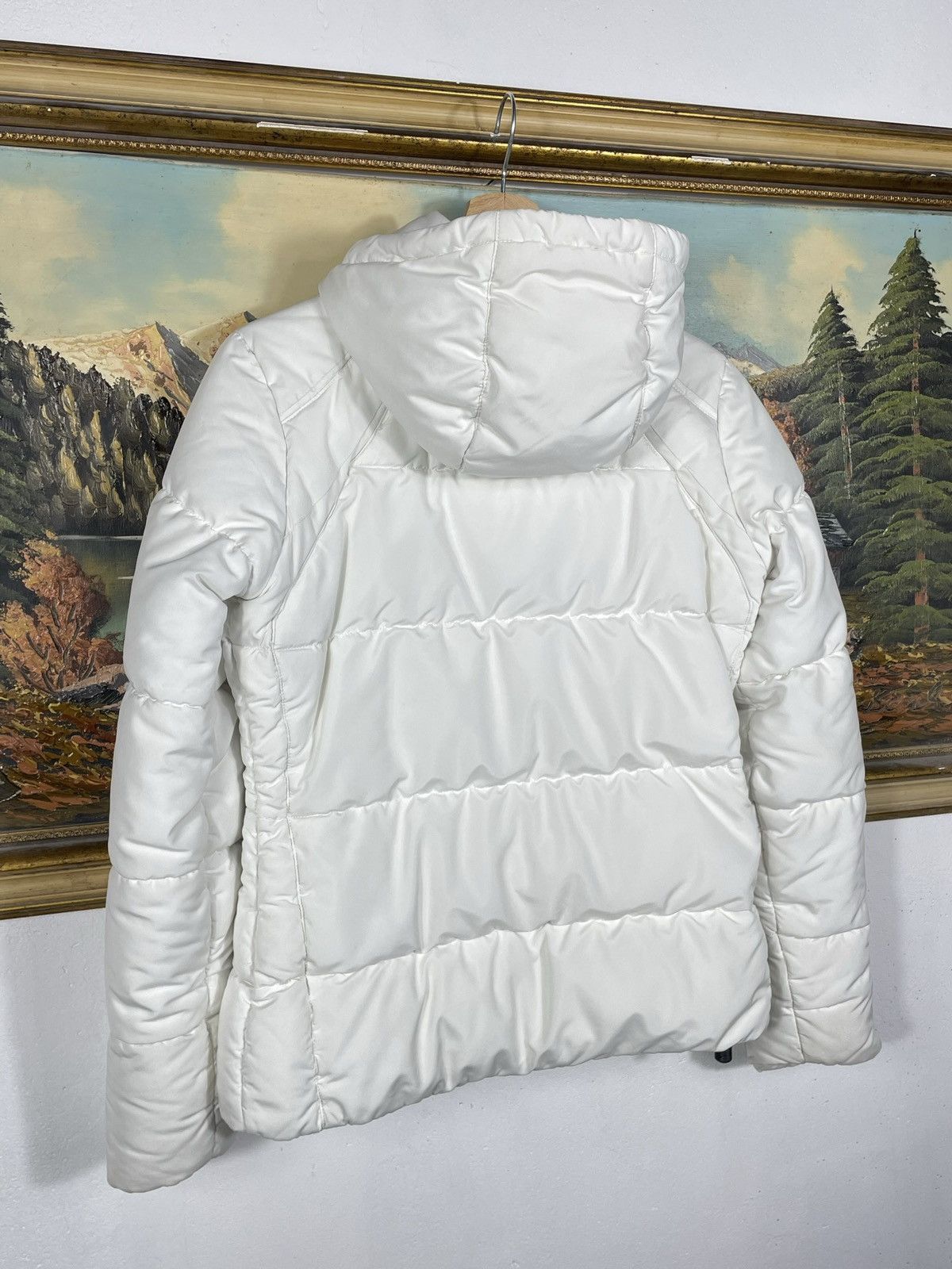 Nike × Vintage Nike Small Swoosh Zip Hoodie White Y2k 00s Retro Winter Warm Size S / US 4 / IT 40 - 6 Thumbnail
