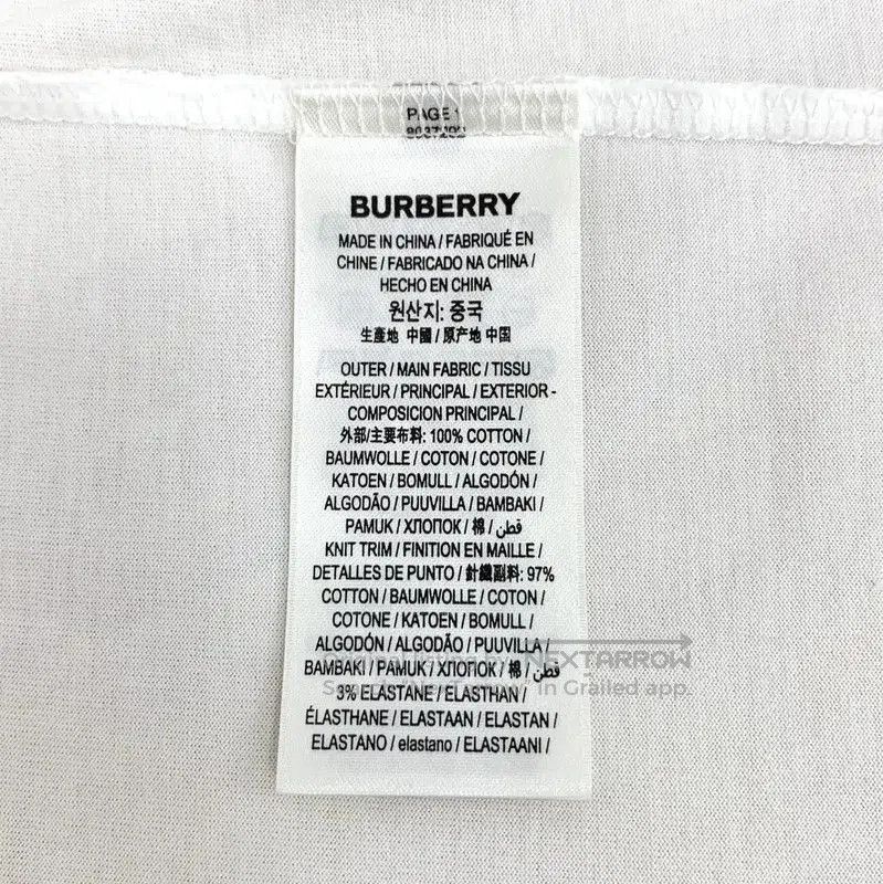 Burberry Burberry Women's Cotton Logo T-Shirt in White. Size L / US 10 / IT 46 - 5 Thumbnail