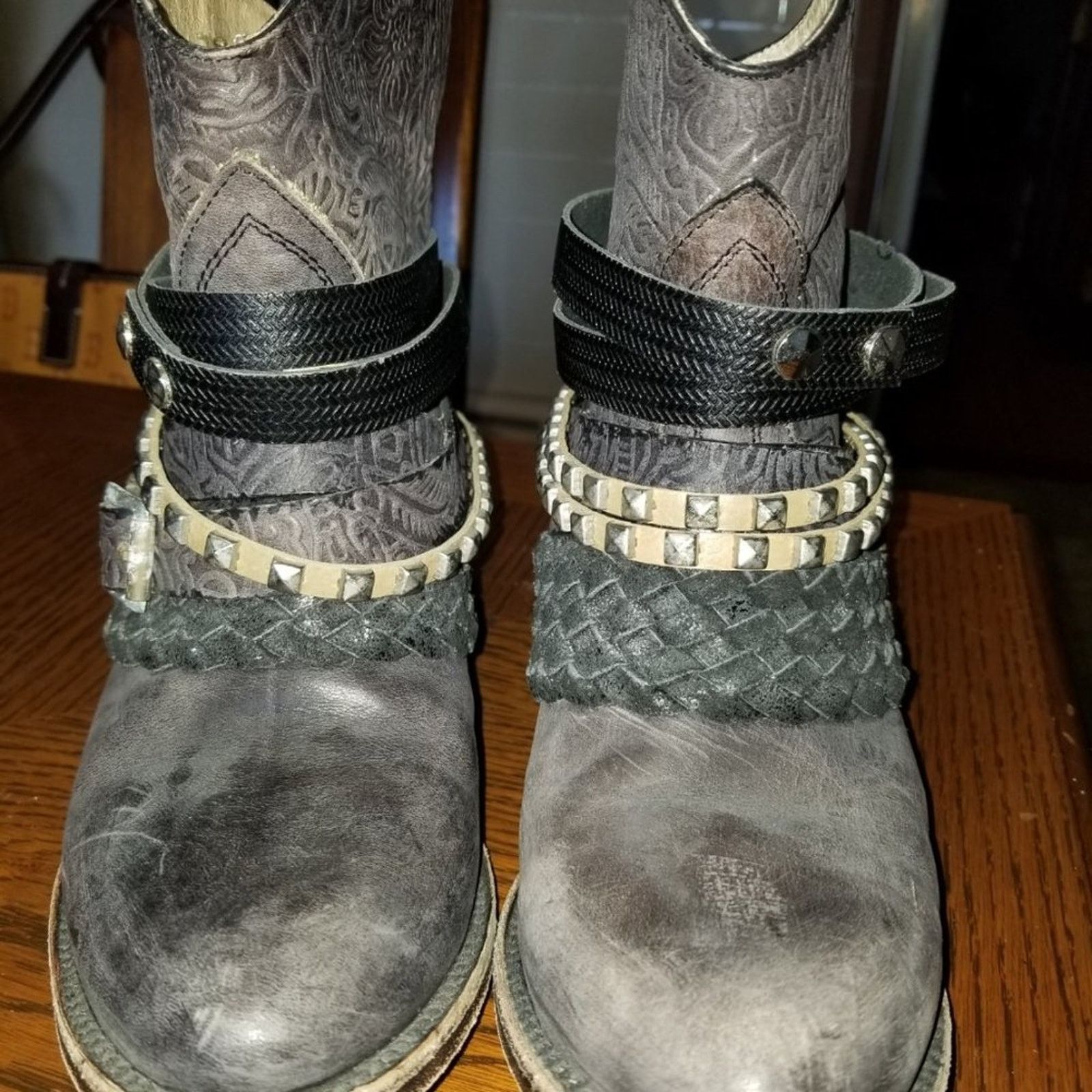 Vintage FREEBIRD by Steven Black Leather Boots MEZCAL Boots Size US 6 / IT 36 - 4 Thumbnail