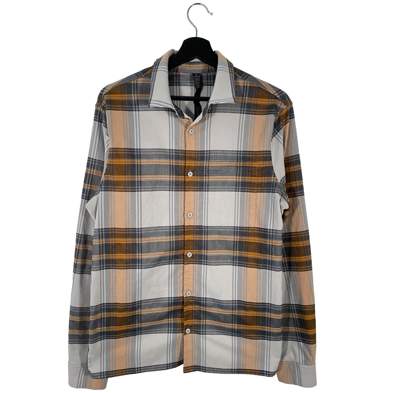 Lululemon Lululemon Mason Peak Check L/S Flannel Orange / Gray Size US M / EU 48-50 / 2 - 1 Thumbnail
