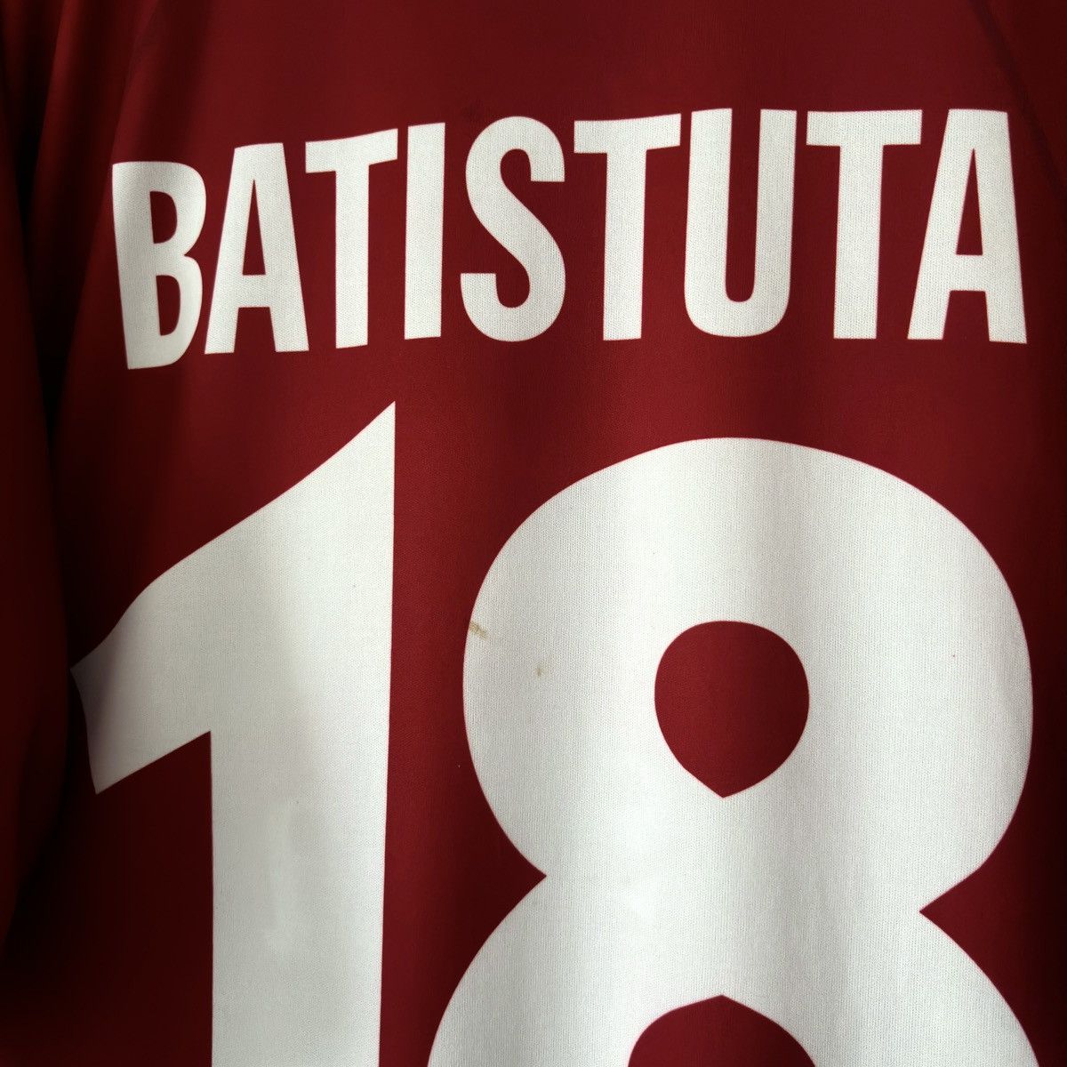 Vintage 1999 2001 AS Roma Batistuta Italy Vintage Home Soccer Jersey Size US L / EU 52-54 / 3 - 3 Thumbnail