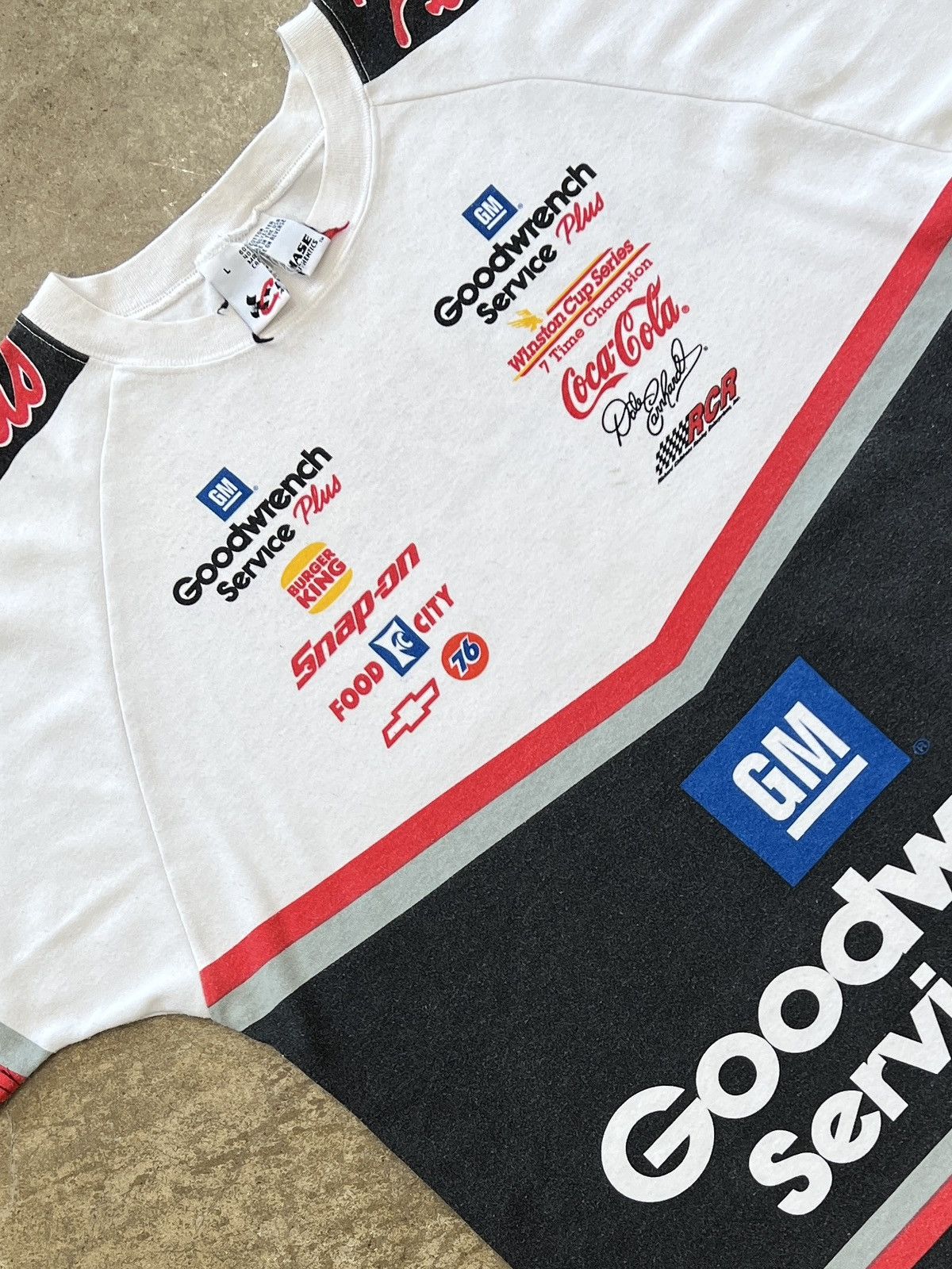 NASCAR Vintage AOP 90s Goodwrench Chevy Dale Earnhardt Tee Large Size US L / EU 52-54 / 3 - 1 Thumbnail