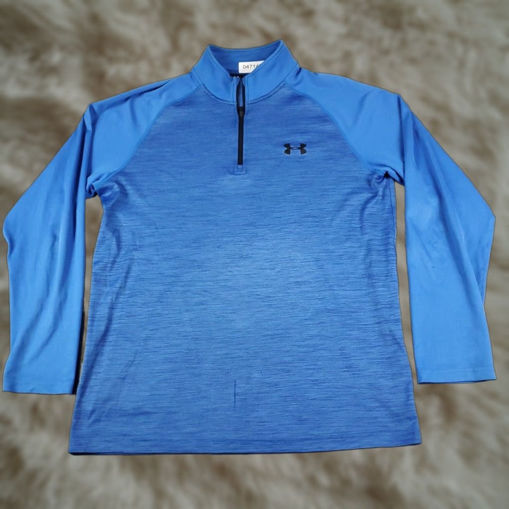 Under Armour Under Armour Sweater Mens Medium Blue 1/4 Zip Pullover Sweatshirt Size US M / EU 48-50 / 2 - 1 Thumbnail