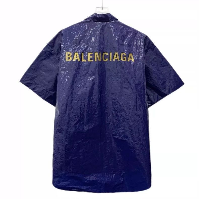 Balenciaga Balenciaga Blue Logo Short Sleeve Shirt-2505 Size XS / US 0-2 / IT 36-38 - 2 Thumbnail