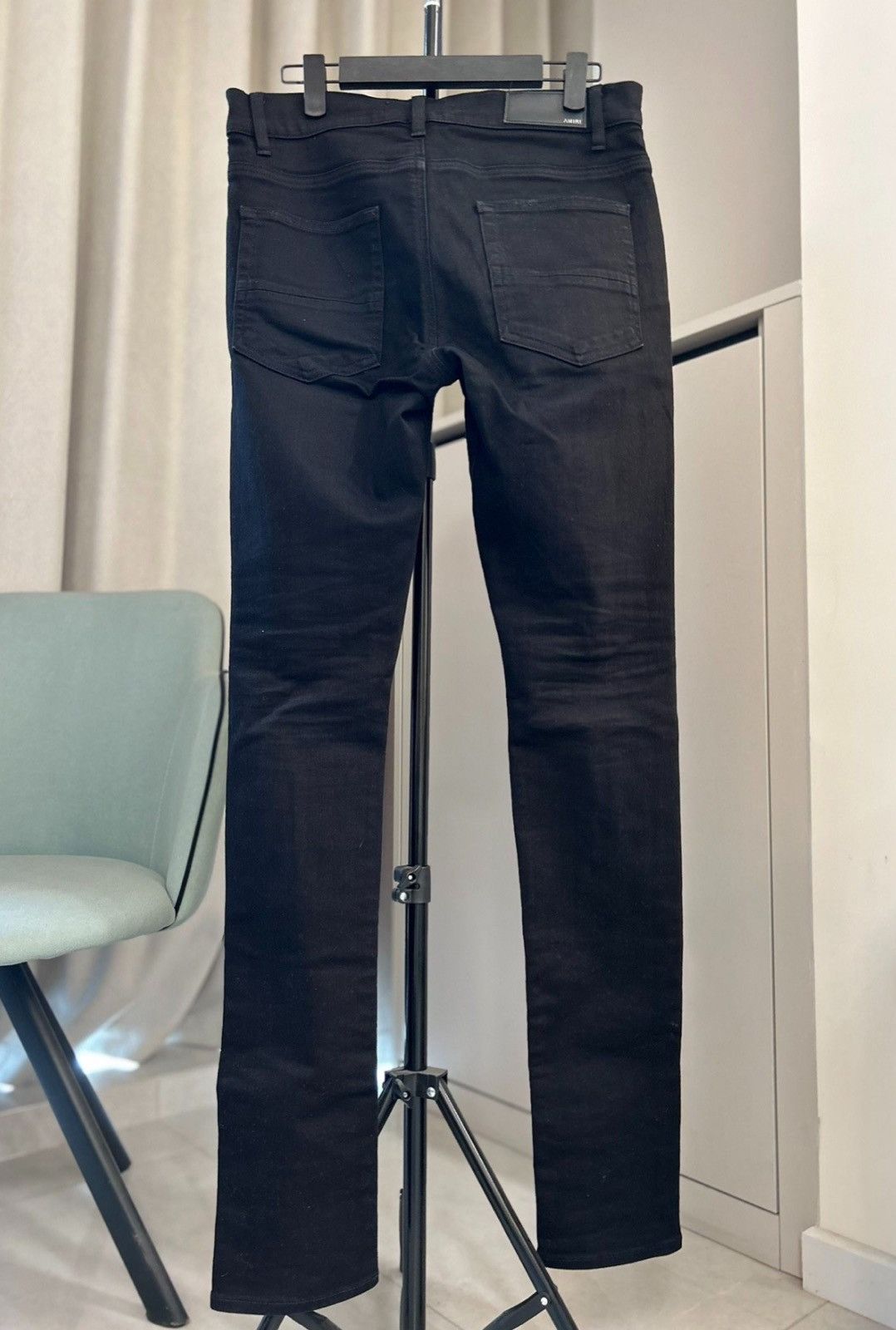 Amiri Amiri Double-Knee Distressed Destroyed Black Jeans Size US 32 / EU 48 - 2 Thumbnail