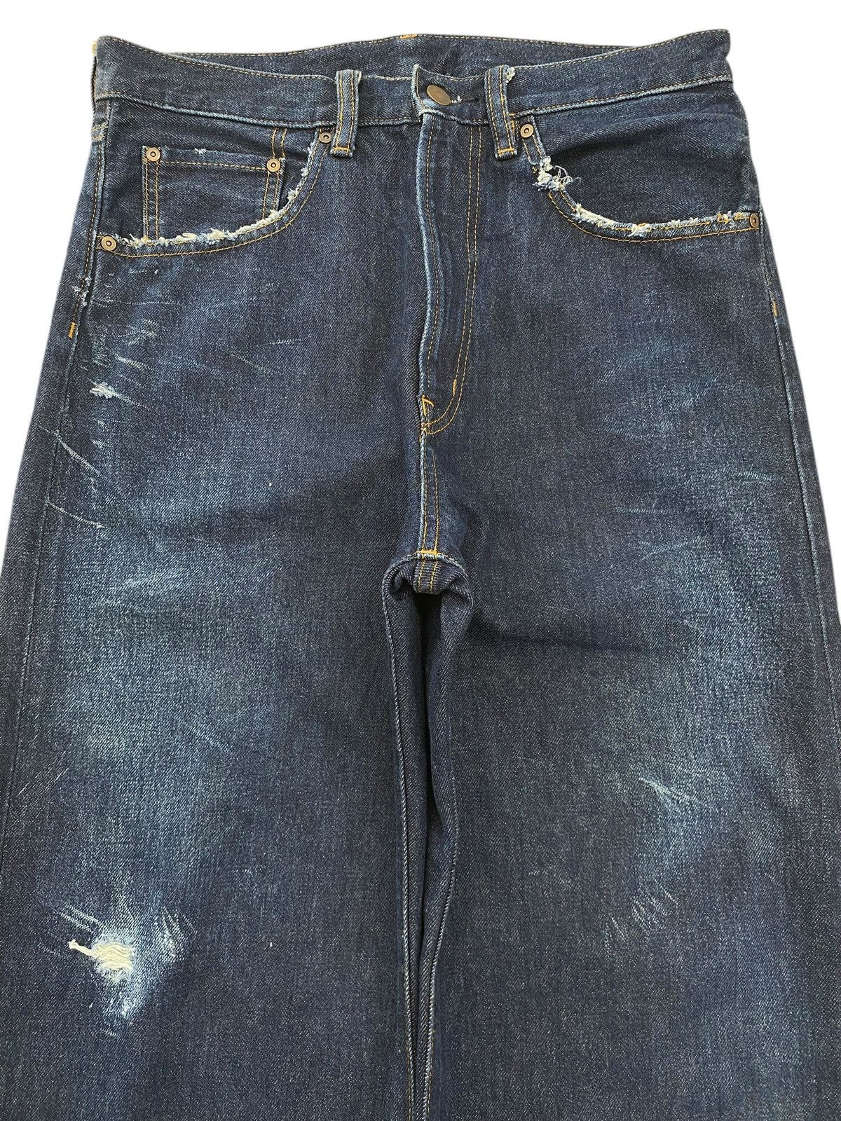 GU GU Blue Wash Style Baggy Jeans Size US 31 - 2 Thumbnail