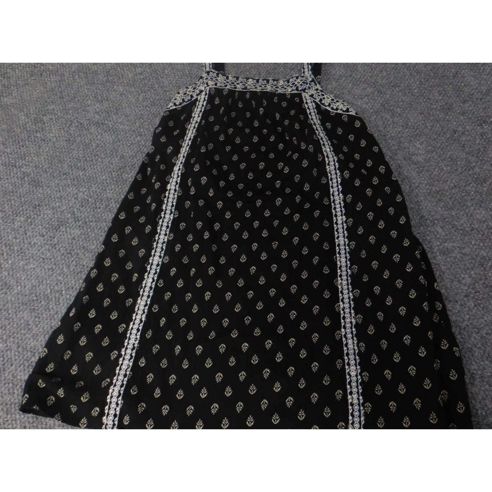 Old Navy Old Navy Womens Dress PS Black A-Line Floral Sleeveless Knee Length Petite Raglan Sleeve Casual Linen Lined Size S / US 4 / IT 40 - 3 Thumbnail