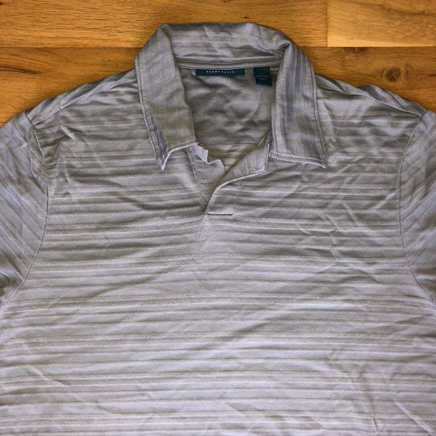 Perry Ellis × Vintage Perry Ellis Men's Fashion Polo Shirt Size L Size US L / EU 52-54 / 3 - 3 Thumbnail