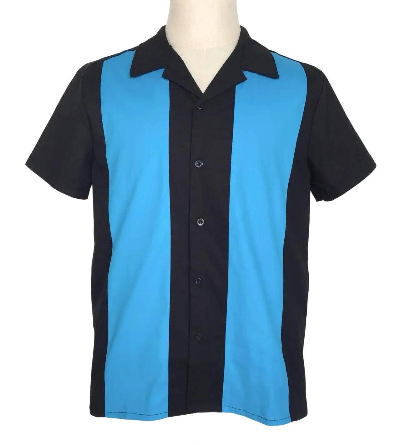 Other Retro Two-tone Men Shirt Solid Casual Shirt Blue Size US L / EU 52-54 / 3 - 1 Thumbnail