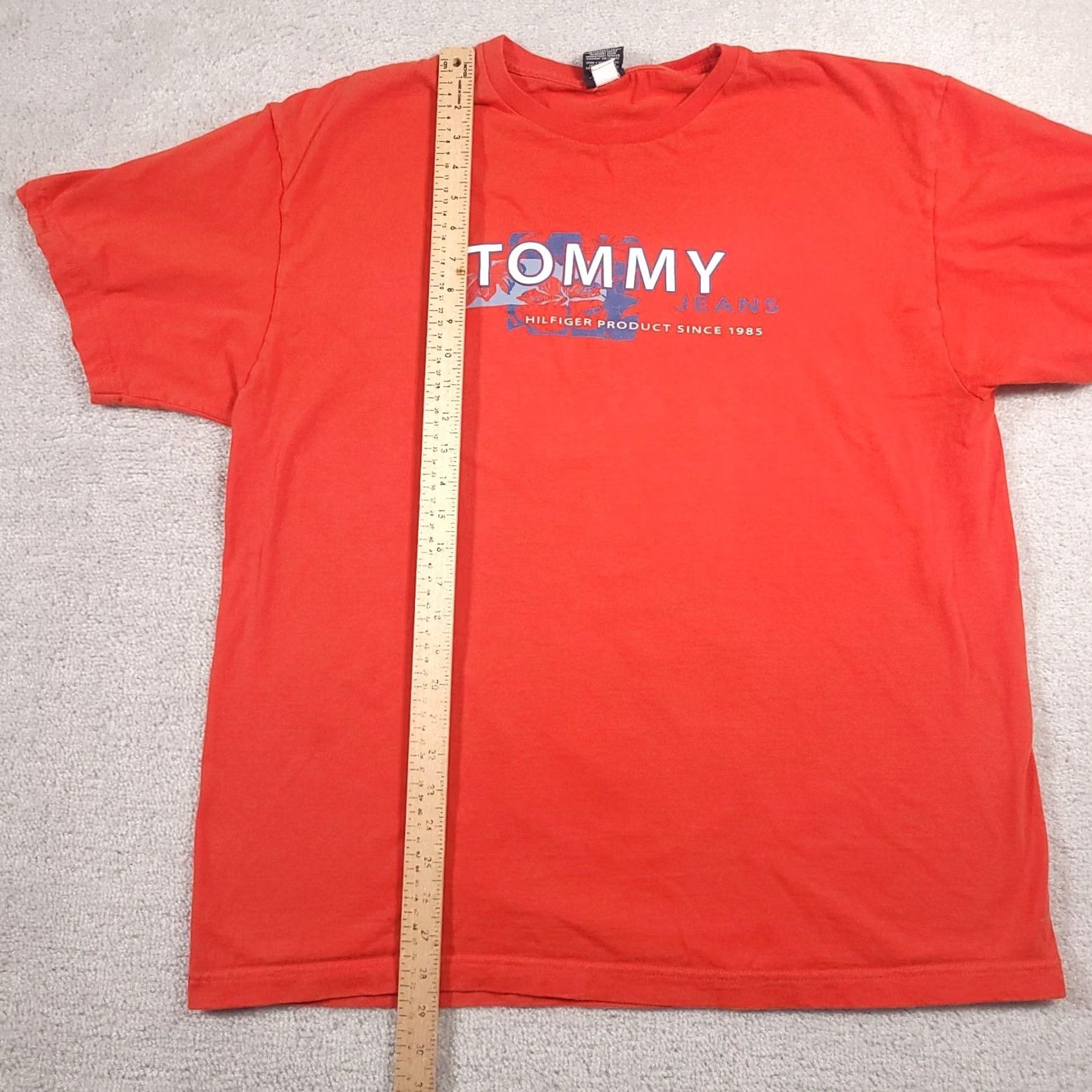 Tommy Hilfiger VINTAGE Tommy Hilfiger Shirt Mens XL Orange Graphic Hawaiian Y2K Double-Sided Size US XL / EU 56 / 4 - 7 Thumbnail
