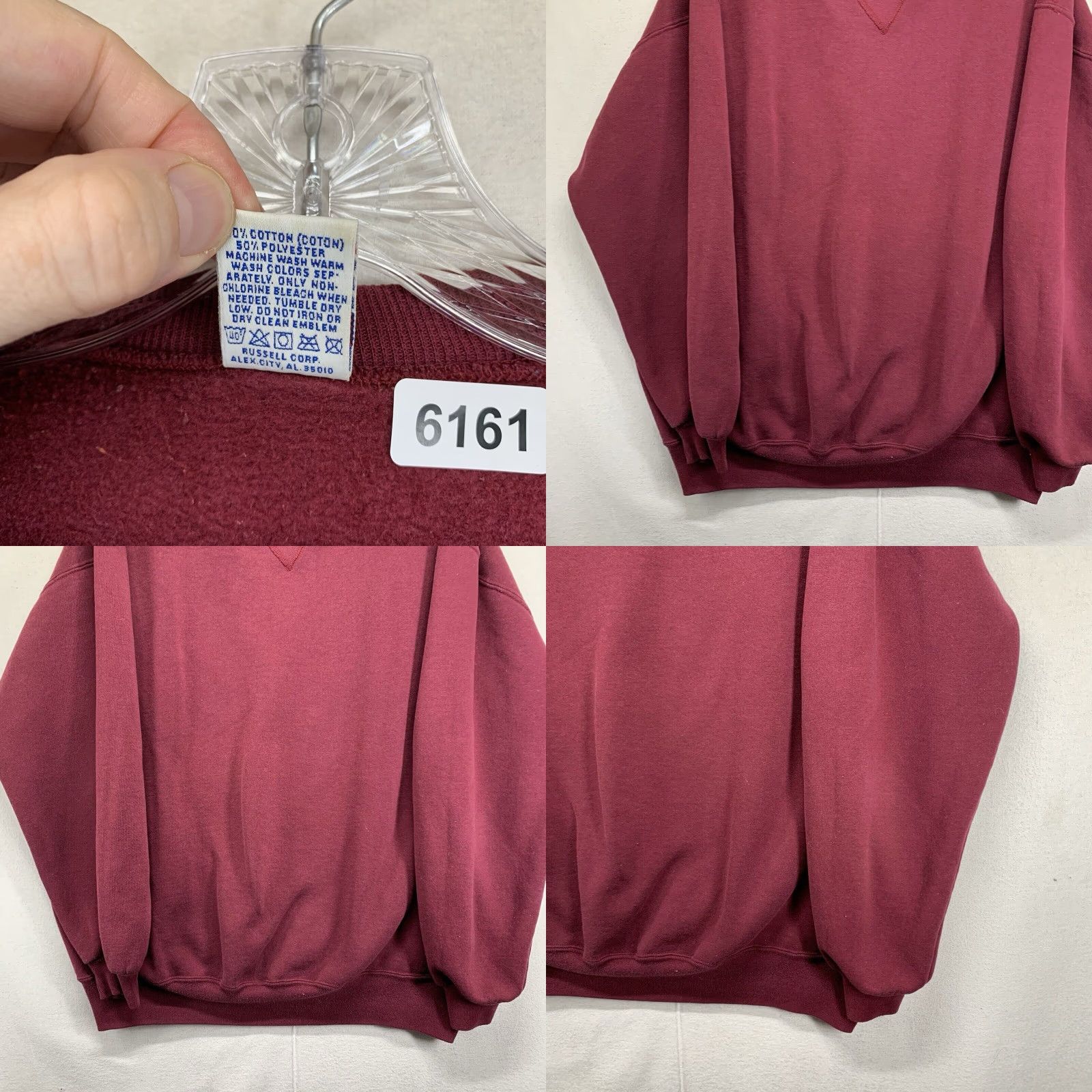 Russell Athletic VINTAGE Russell Athletic Sweatshirt Unisex Adults 2XL Crew Neck Fleece Long Sleeve Maroon USA 80s 90s Sports Streetwear Size US XXL / EU 58 / 5 - 8 Thumbnail
