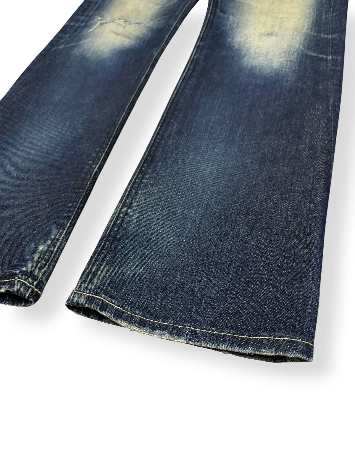 Lee × Number (N)ine Lee Black Riders Mud Wash Slim Straight Distressed Jeans Size US 34 / EU 50 - 8 Thumbnail