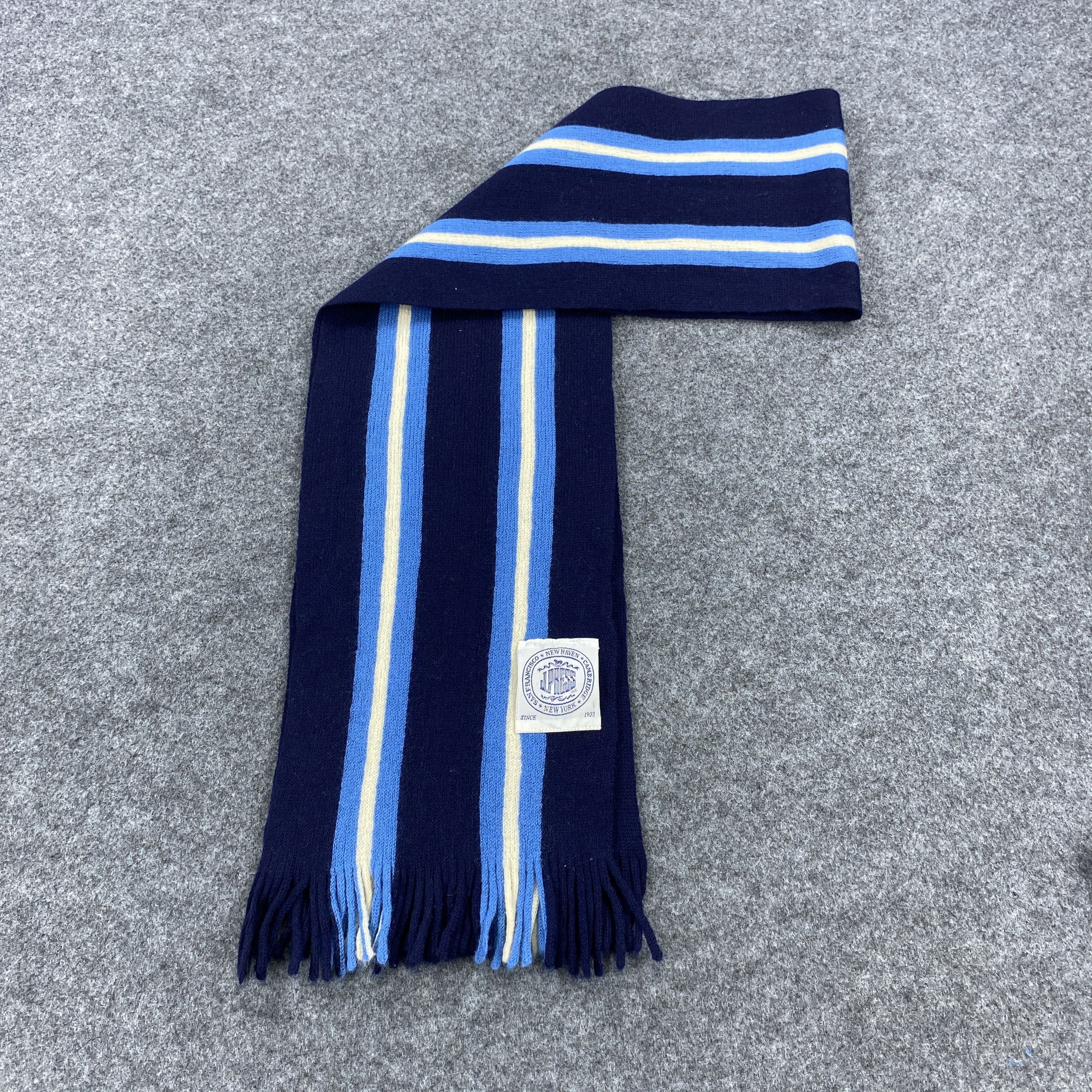 J. Press × Vintage GF10677 J. Press Scarf Neck Wear Muffler Nova Check Size ONE SIZE - 8 Thumbnail
