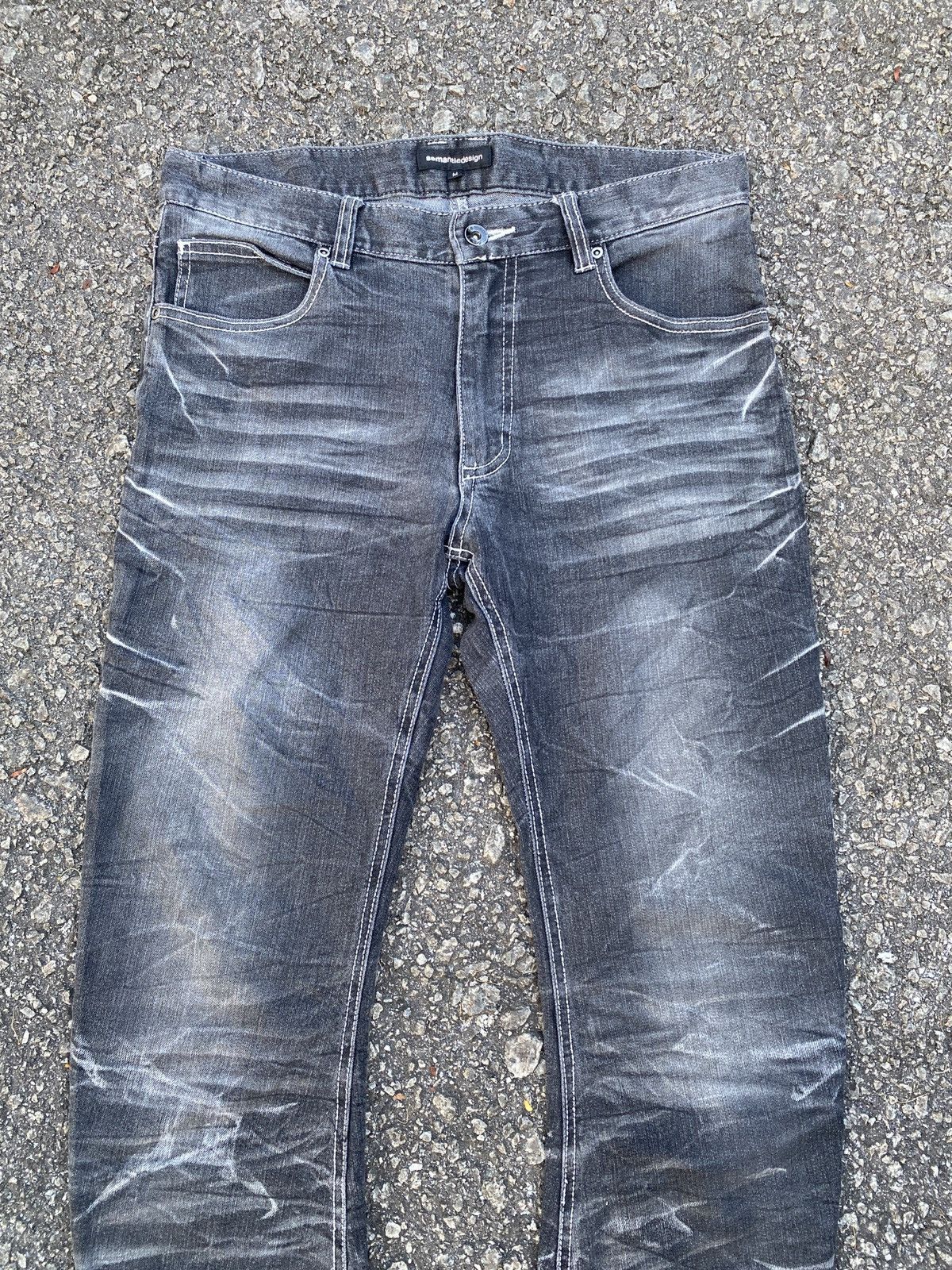 semanticdesign Semantics Design Japan Curve Leg Honeycomb Design Jeans Size US 30 / EU 46 - 3 Thumbnail