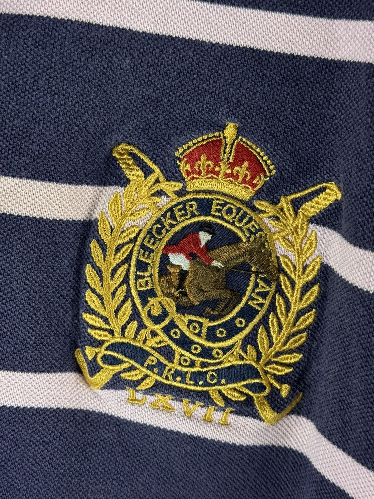 Polo Ralph Lauren Vintage Polo Ralph Lauren Mercer Polo Team IV Stripe Collar Size US XXL / EU 58 / 5 - 4 Thumbnail